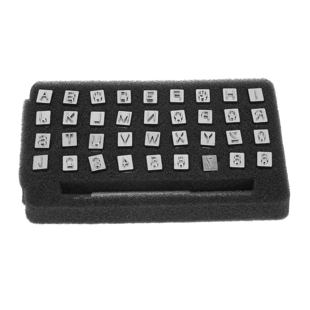 Lederlocher-set, Buchstabenlocher, Zahlenlocher, Stempellocher, Stempellocher-set (6,5 Mm)