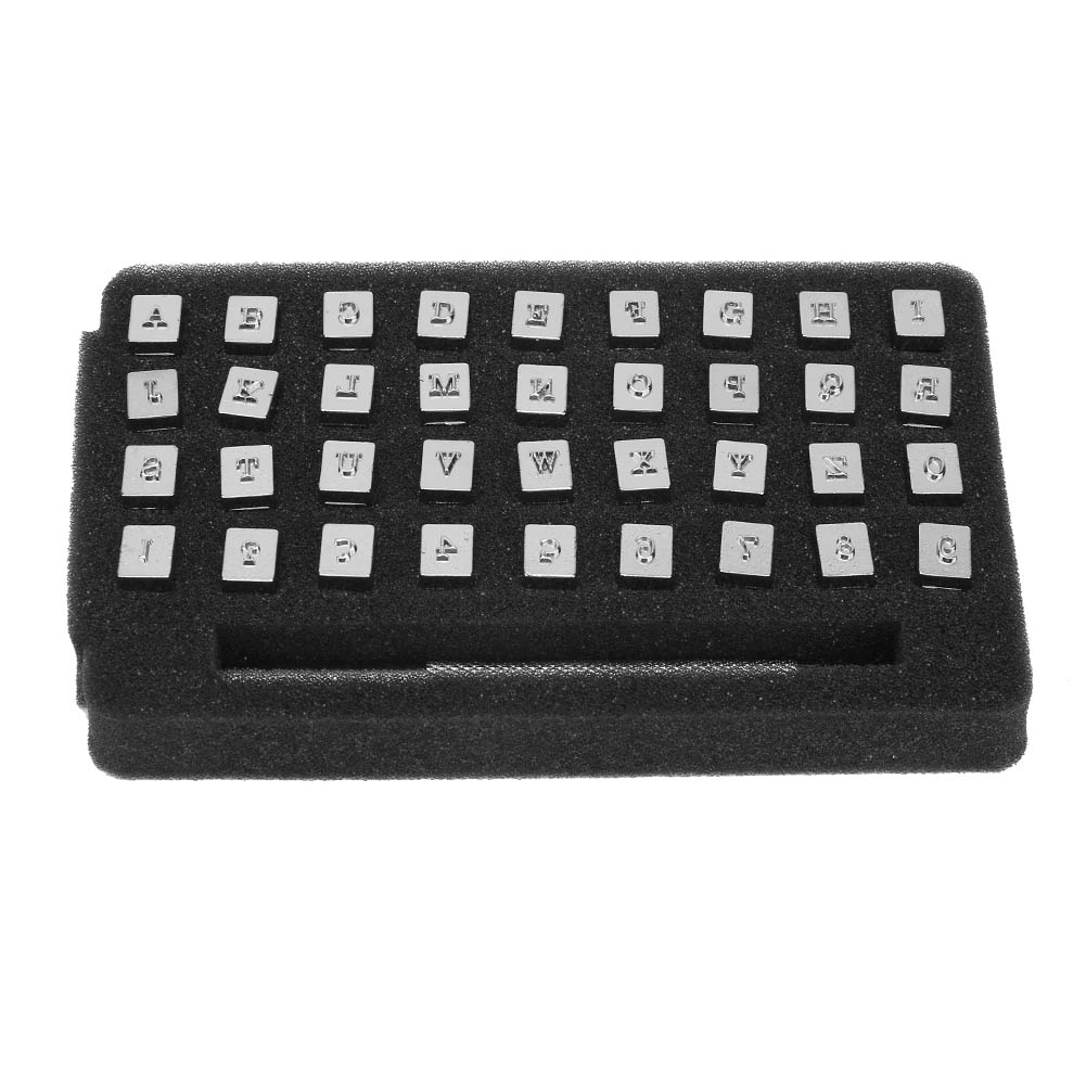 Lederlocher-set, Buchstabenlocher, Zahlenlocher, Stempellocher, Stempellocher-set (3,5 Mm)