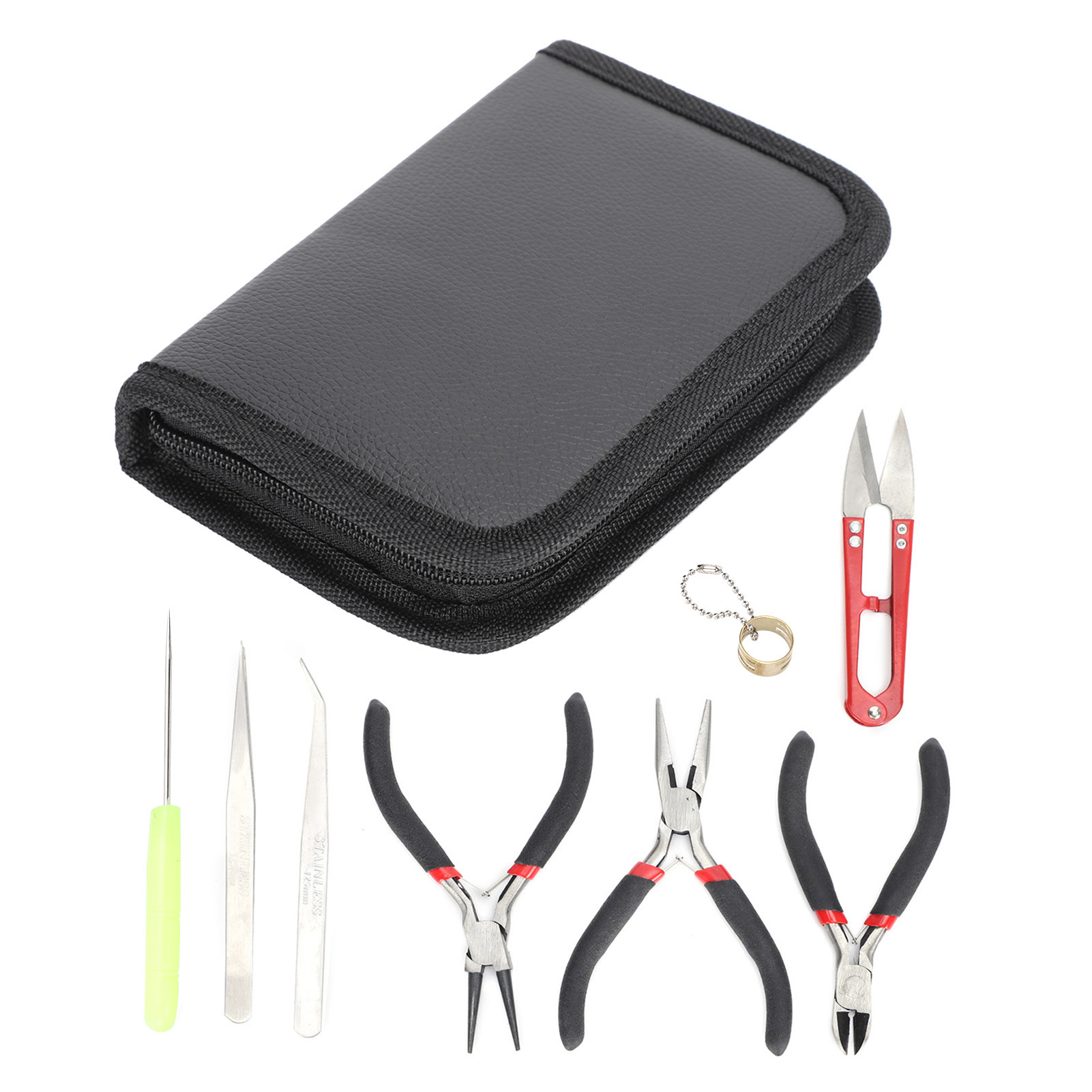 Set Bestehend Aus 8 Schmuckzangen, Werkzeugen Zur Reparatur Und Bearbeitung Von Schmuckteilen, Einer Schere Für Die Schmuckherstellung Und Anderem Diy-zubehör.