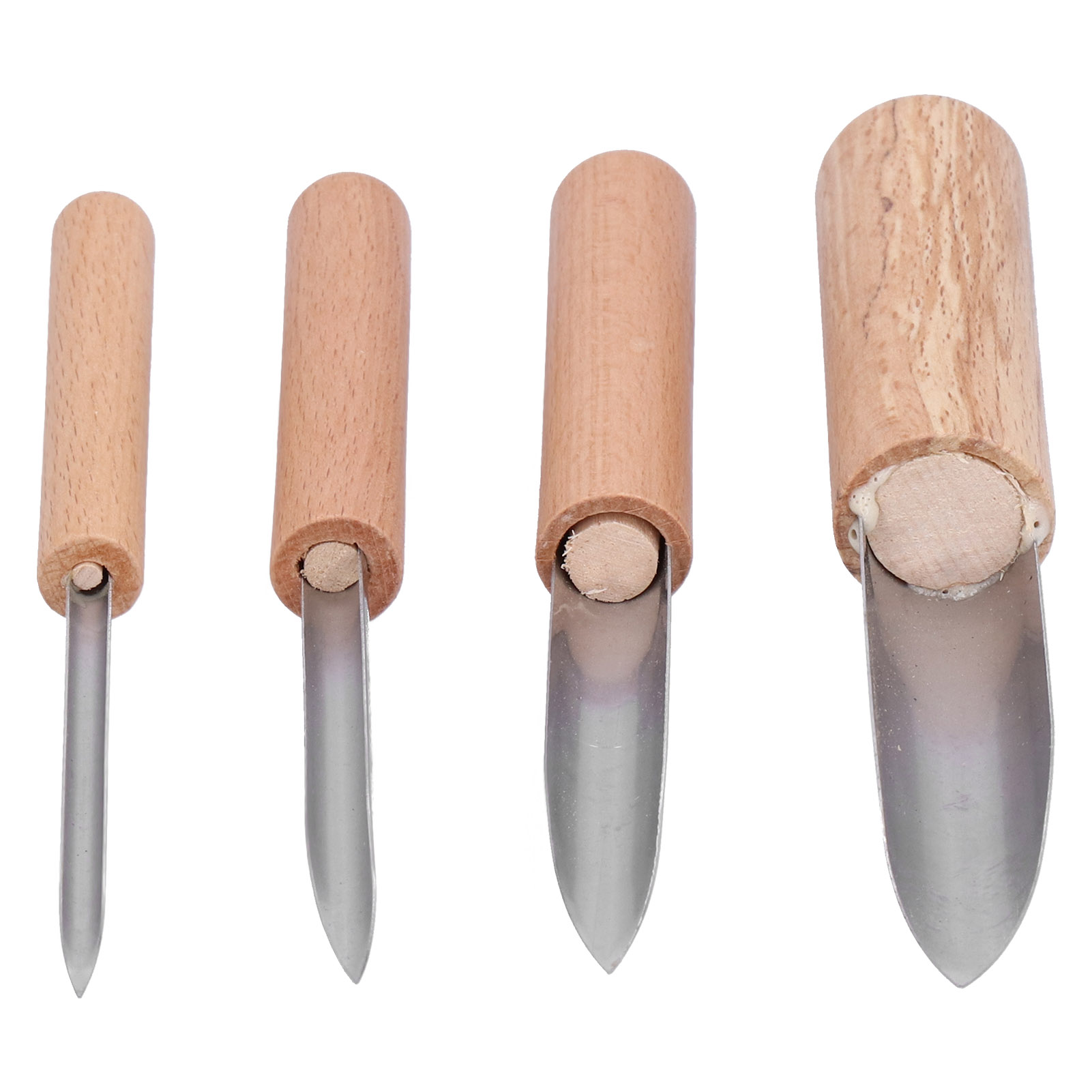 Töpferwerkzeug Aus Edelstahl, Set Mit 4 Halbrunden Tonausstechern