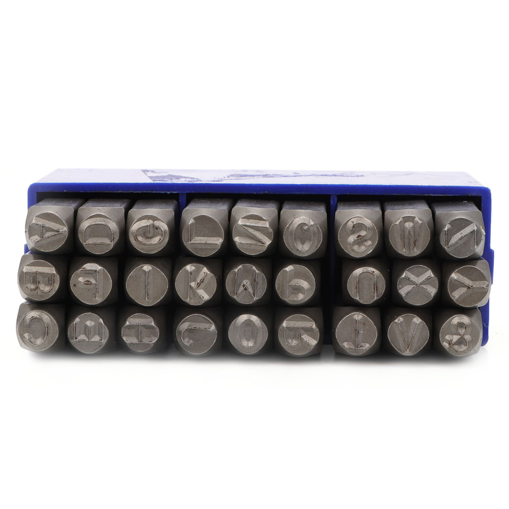 9/27-teiliger Stahlstempel Für Zahlen Und Buchstaben (27 Stück 6 Mm Buchstaben)