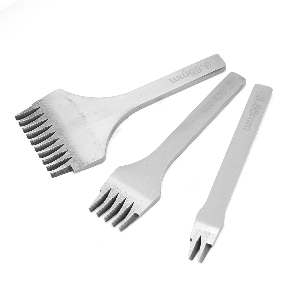 Handbetriebenes Lederlochwerkzeug, 3-teilig, 2,7/3,0/3,38/3,85 Mm (3,85 Mm) Meißel