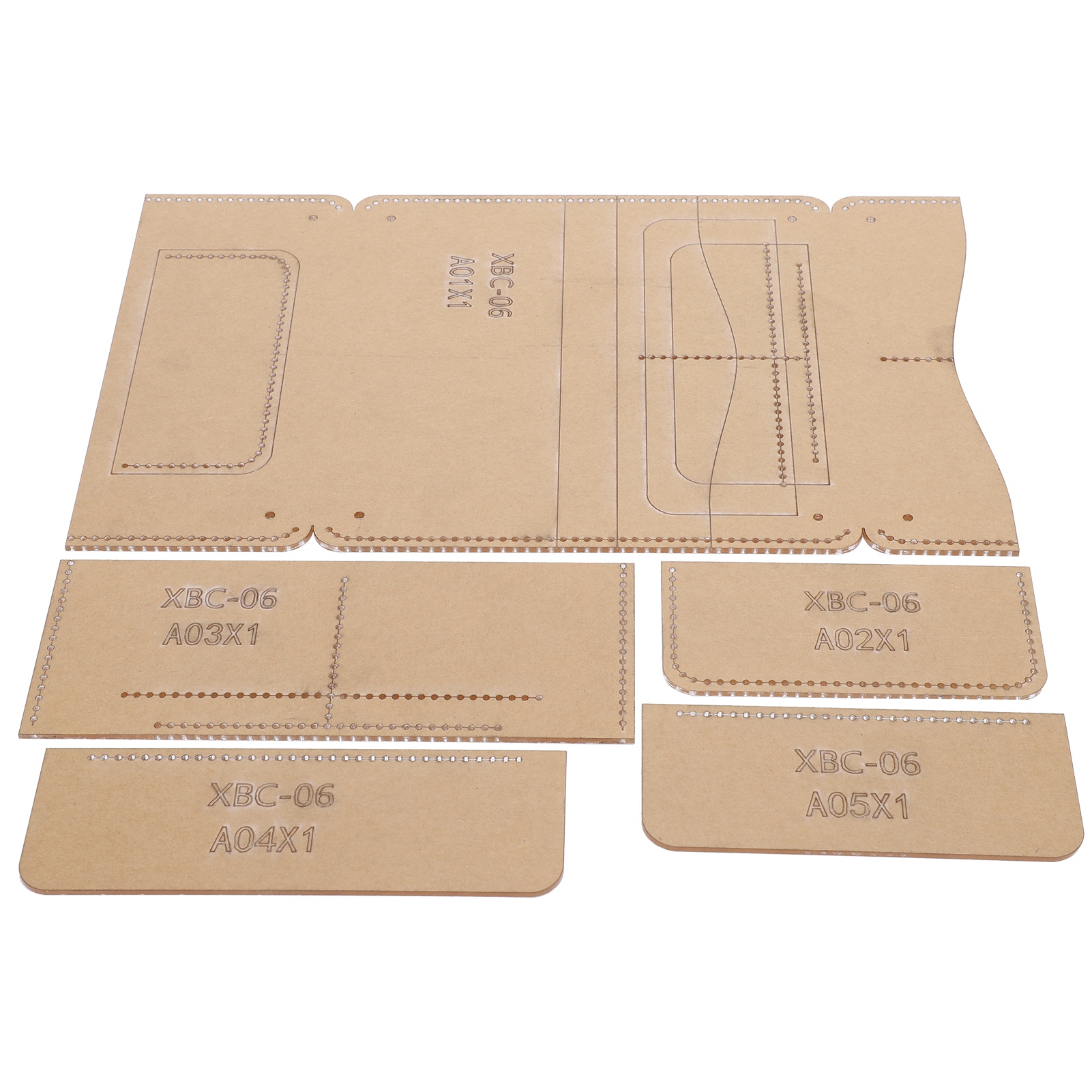 Acryl-schablone Für Die Handgefertigte Herstellung Langer Ledergeldbörsen.