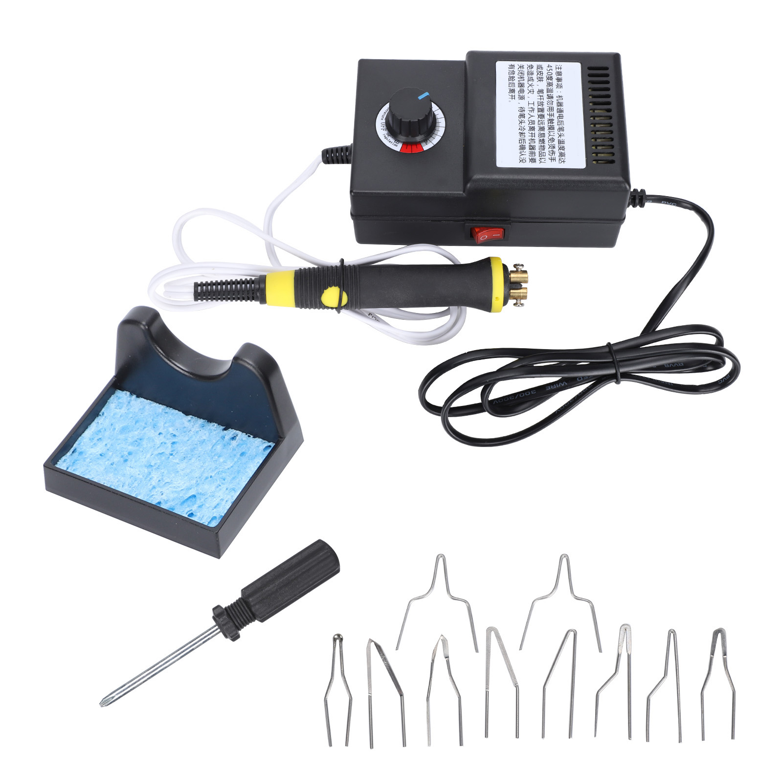 Pyrographiegerät Mit Einstellbarer Temperatur, Professionelles Pyrographie-set, Künstlerbedarf, 220-v-eu-stecker