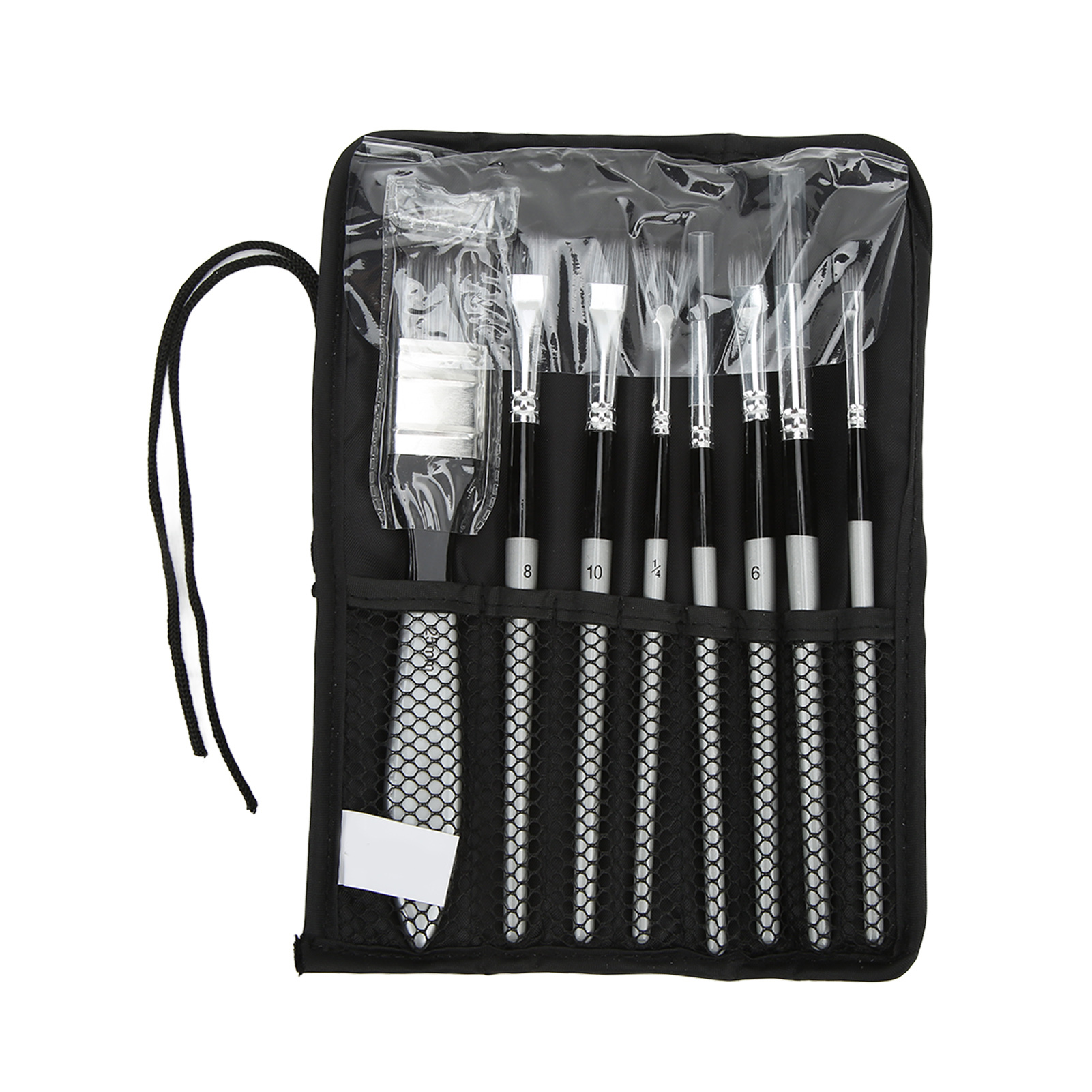 Set Mit 8 Weichen Nylonpinseln Und Aufbewahrungsbeutel Für Acryl- Und Aquarellfarben