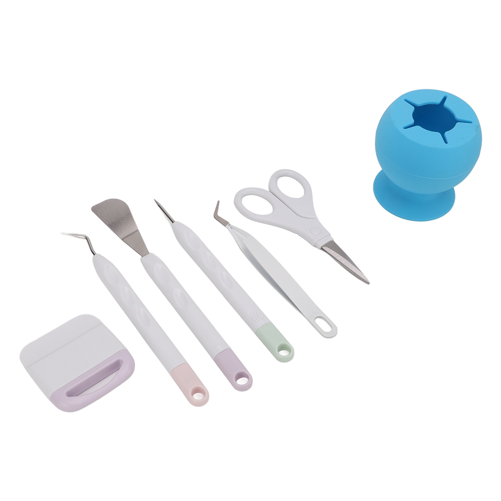Einfach Zu Bedienende Bastelwerkzeuge Mit Silikon-aufbewahrungsbox Zum Papierschneiden, Gravieren Und Scrapbooking (blau)