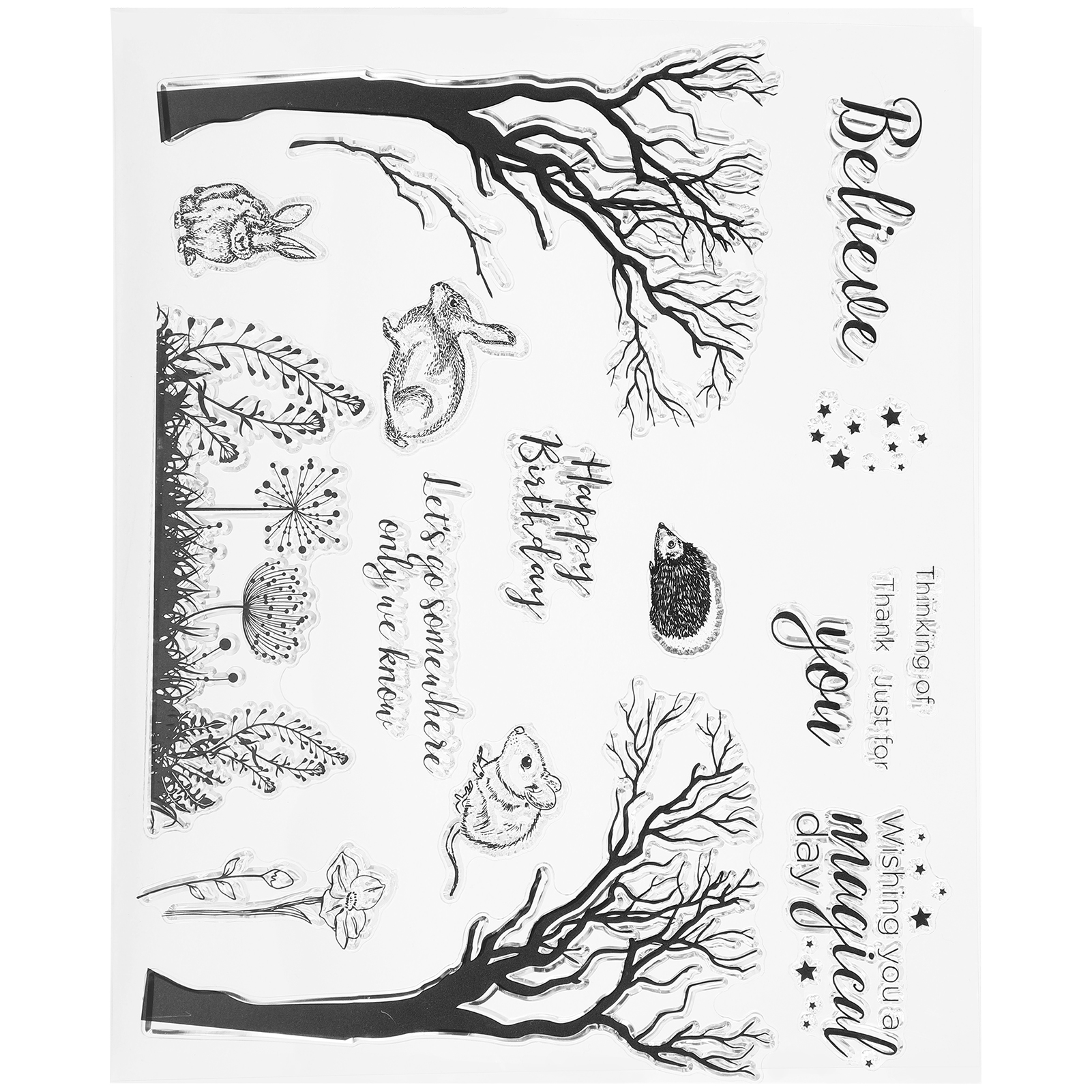 Rechteckiger, Transparenter Tpr-stempel Für Scrapbooking, Fotoalben, Tagebücher Und Grußkarten