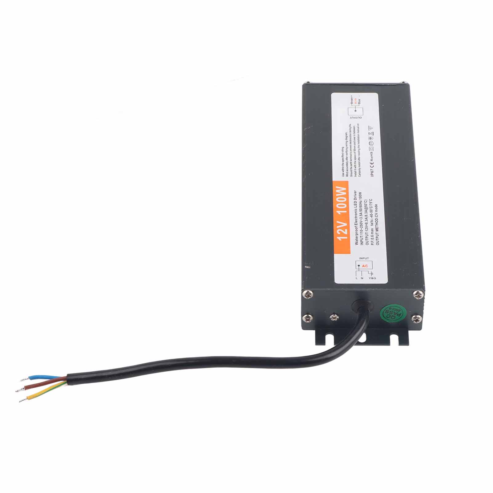 Ultradünnes Und Wasserdichtes 100-w-netzteil, Transformator, Led-treiber Ac110-250v Dc12v