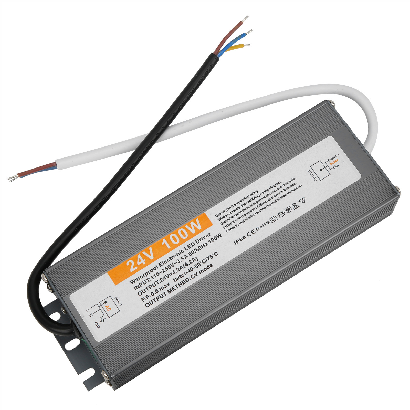 Ultradünnes Und Wasserdichtes 100-w-netzteil, Transformator, Led-treiber Ac110-250v Dc24v