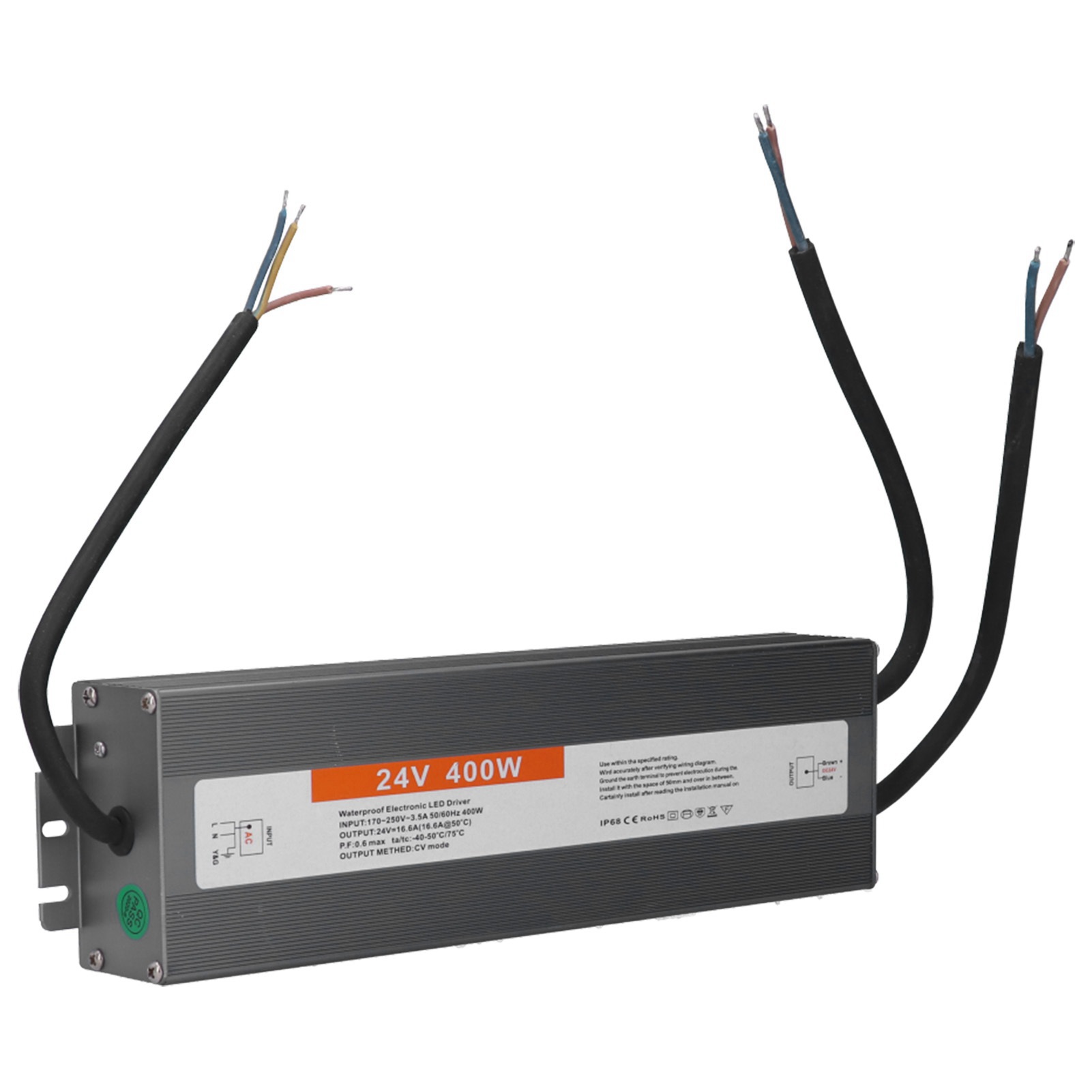 Ultradünnes, Wasserdichtes Netzteil Für 400-w-led-dimmer, Wechselstrom 170–250 V, 50/60 Hz, Gleichstrom 24 V
