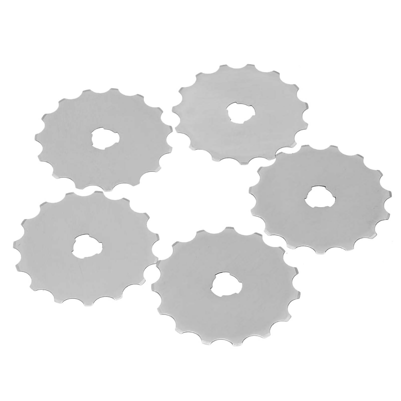 Packung Mit 5 45-mm-rollschneiderklingen Zum Schneiden Von Stoff, Leder Und Papier Mit Hakenkanten.