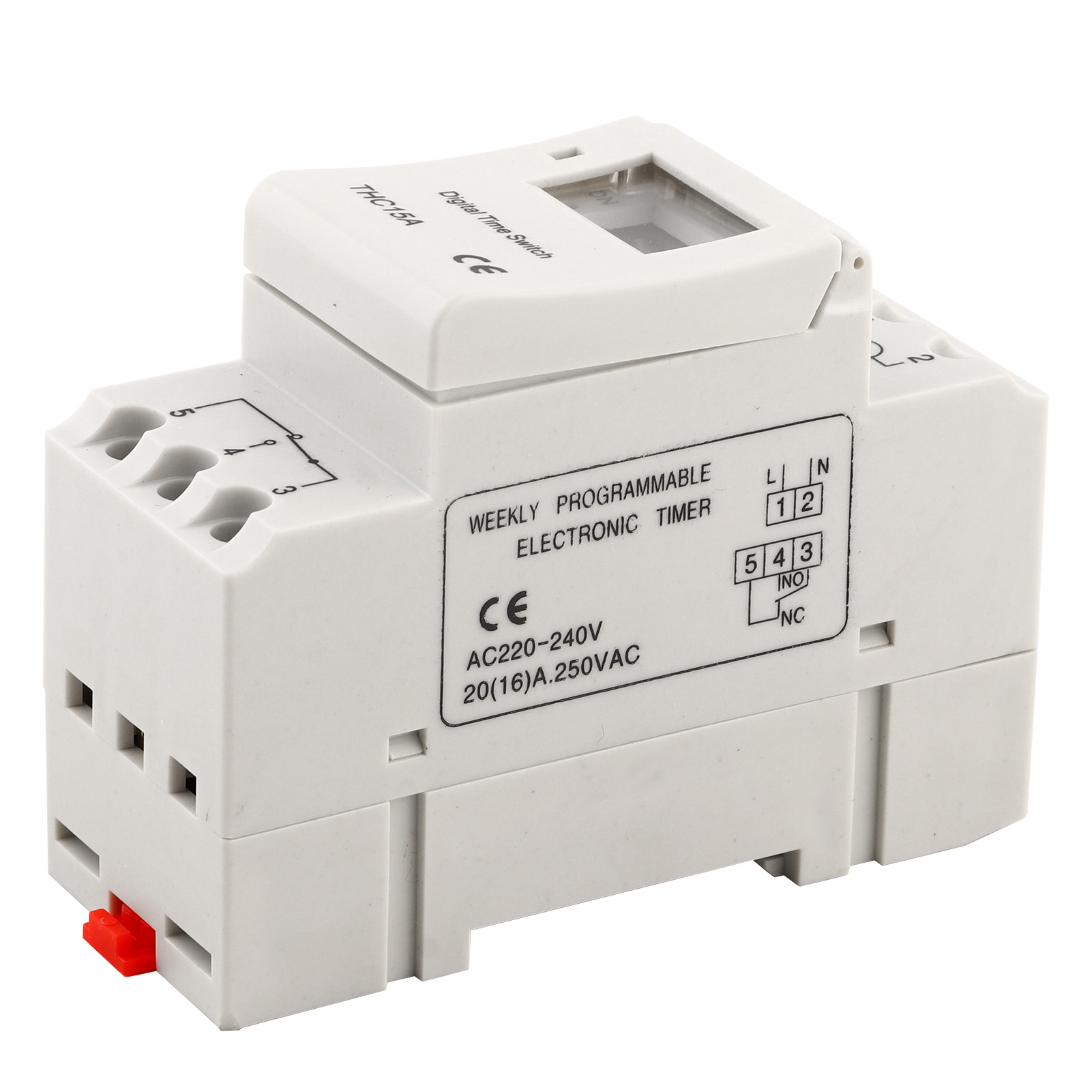 Thc15a Digitaler Programmierbarer Timer 220-240 V Ac 20 A Din-schienenmontage