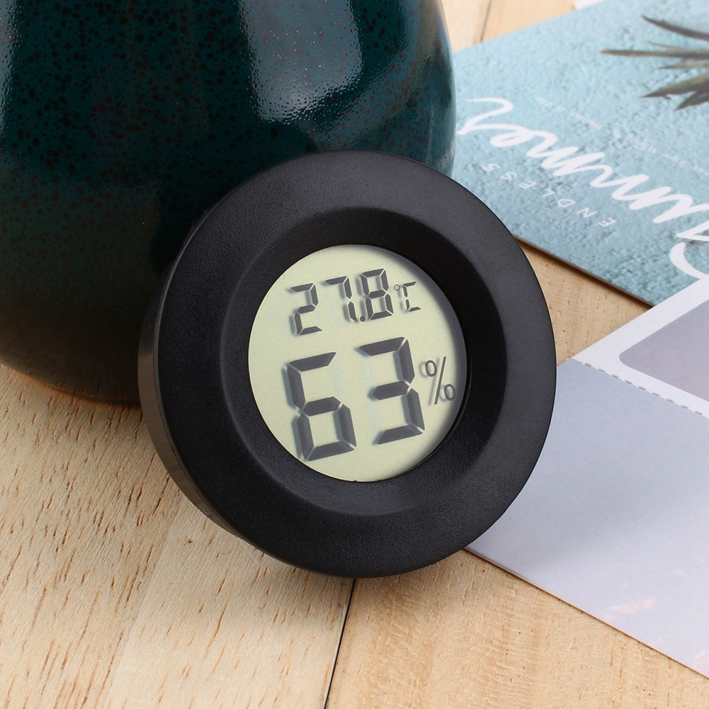 Hilitand Digitales Hygrometer Und Thermometer Für Zigarrenhumidore, Rundes Schwarzes Zifferblatt, Sonderangebot