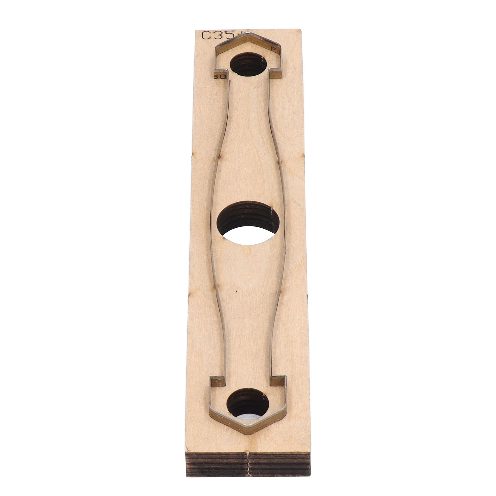 Wiederverwendbare, Handgefertigte Lederschneidform Mit Extra Dicker Holzbasis Zum Basteln.