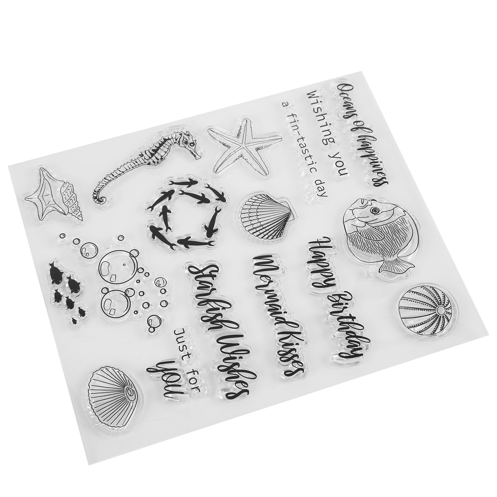 Transparente Stempel, Die Aufgeklebt Und Nach Belieben Zum Gestalten Von Karten, Fotoalben Und Einladungen Verwendet Werden Können. Tpr-stempel Für Kartenherstellung Und Bastelarbeiten.