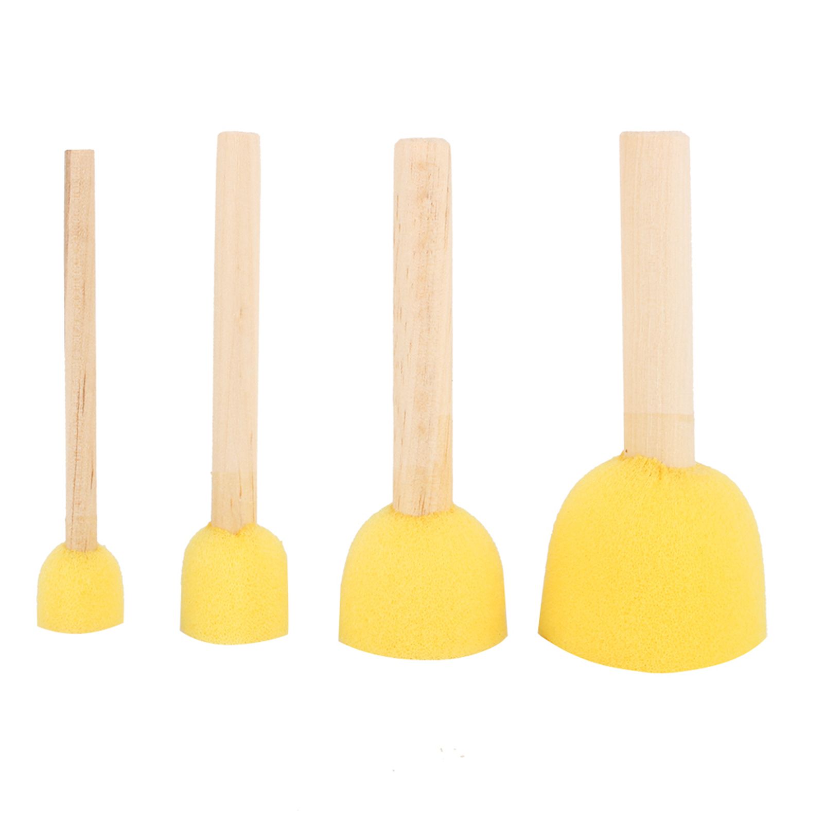Set Mit 4 Schaumstoff-schablonenpinseln Mit Holzgriffen Für Möbel Und Bastelarbeiten