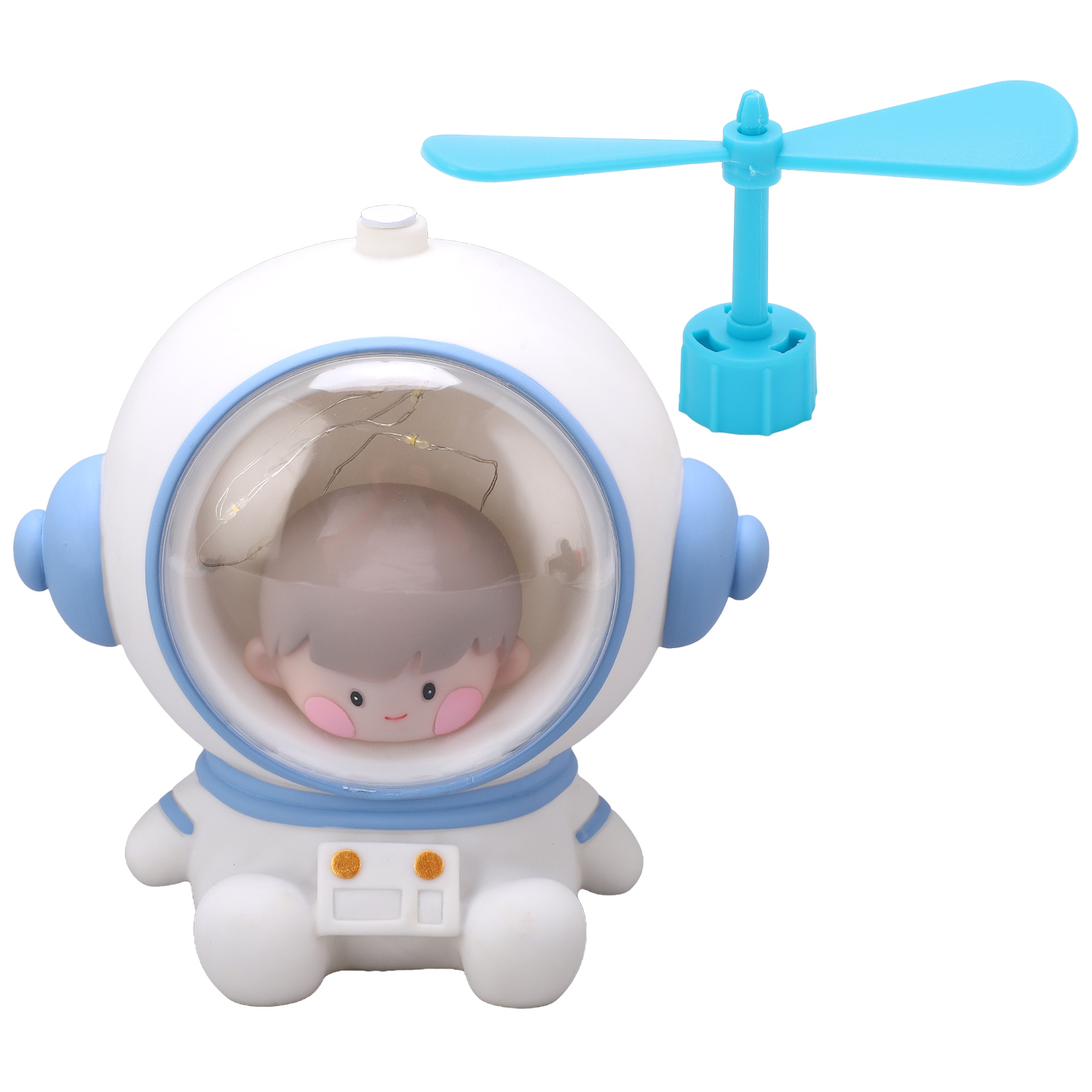 Led-nachtlicht „astronaut“ – Niedliches Astronauten-design – Handbemalt – Natürliche Farben – Langlebig Und Umweltfreundlich – Nachtlicht Für Kinder – Blau