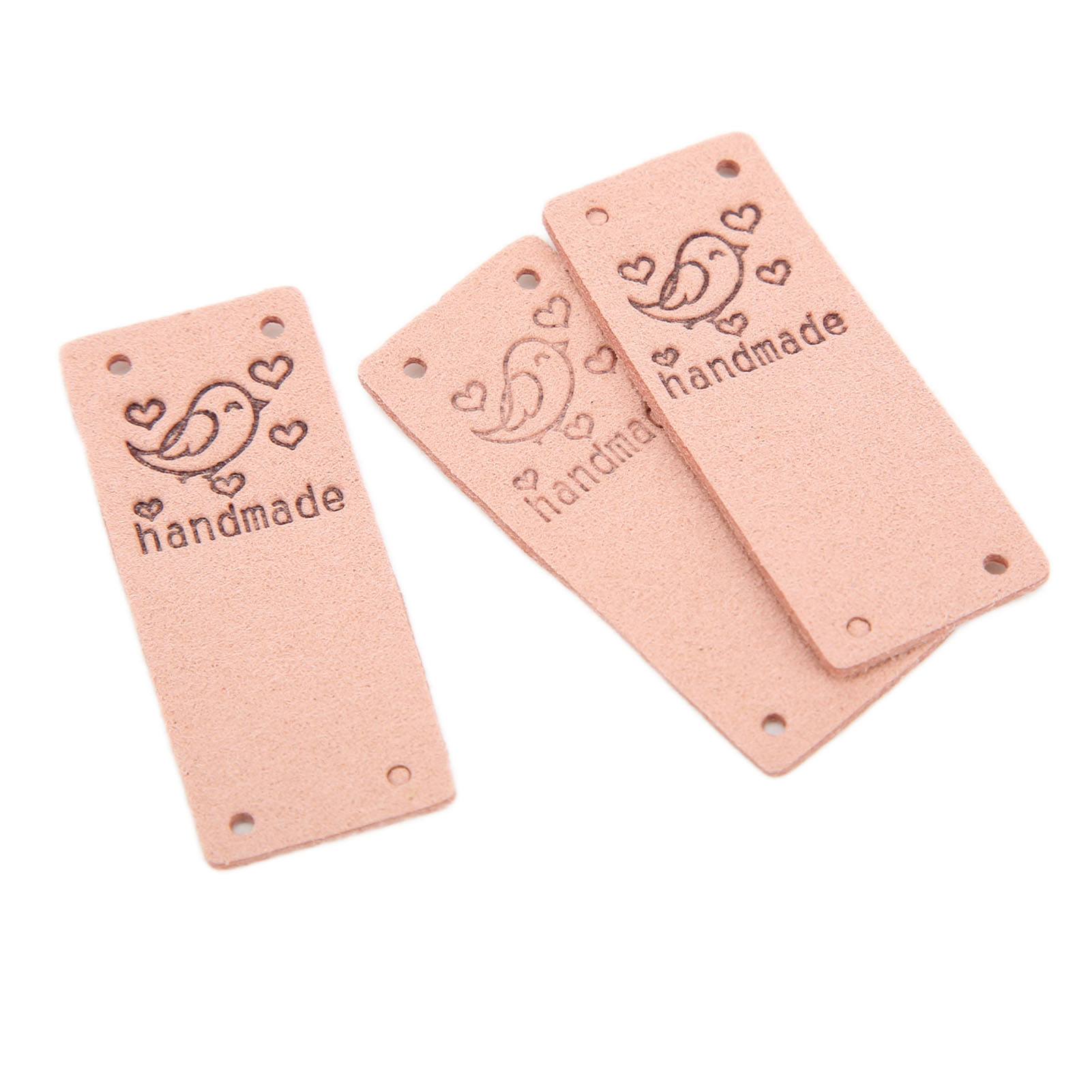 100 Vogelfarbene Anhänger Aus Pu-leder, Handgefertigt, Weich, 4-loch, Nützliche Diy-accessoires Für Geldbörsen Und Hüte (himmelblau)