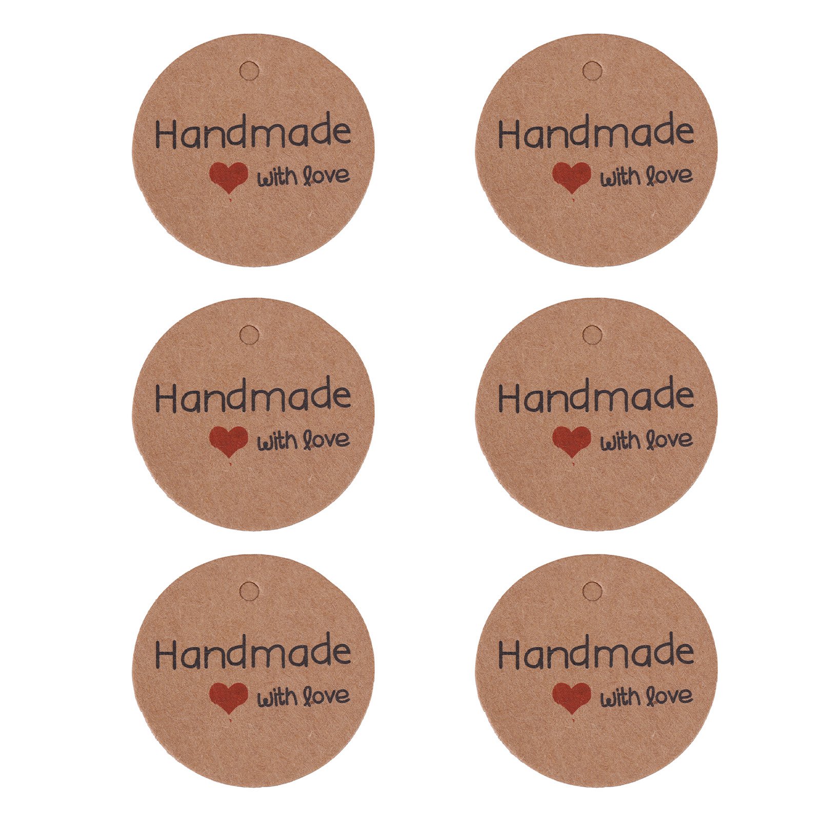 100 Handgefertigte Braune Anhänger Zum Aufhängen, Für Gastgeschenke, Desserts, Schmuck, Preise 3