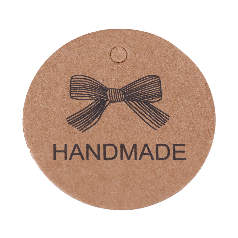 100 Handgefertigte Braune Anhänger Zum Aufhängen Für Gastgeschenke, Desserts, Schmuck, Preise 5