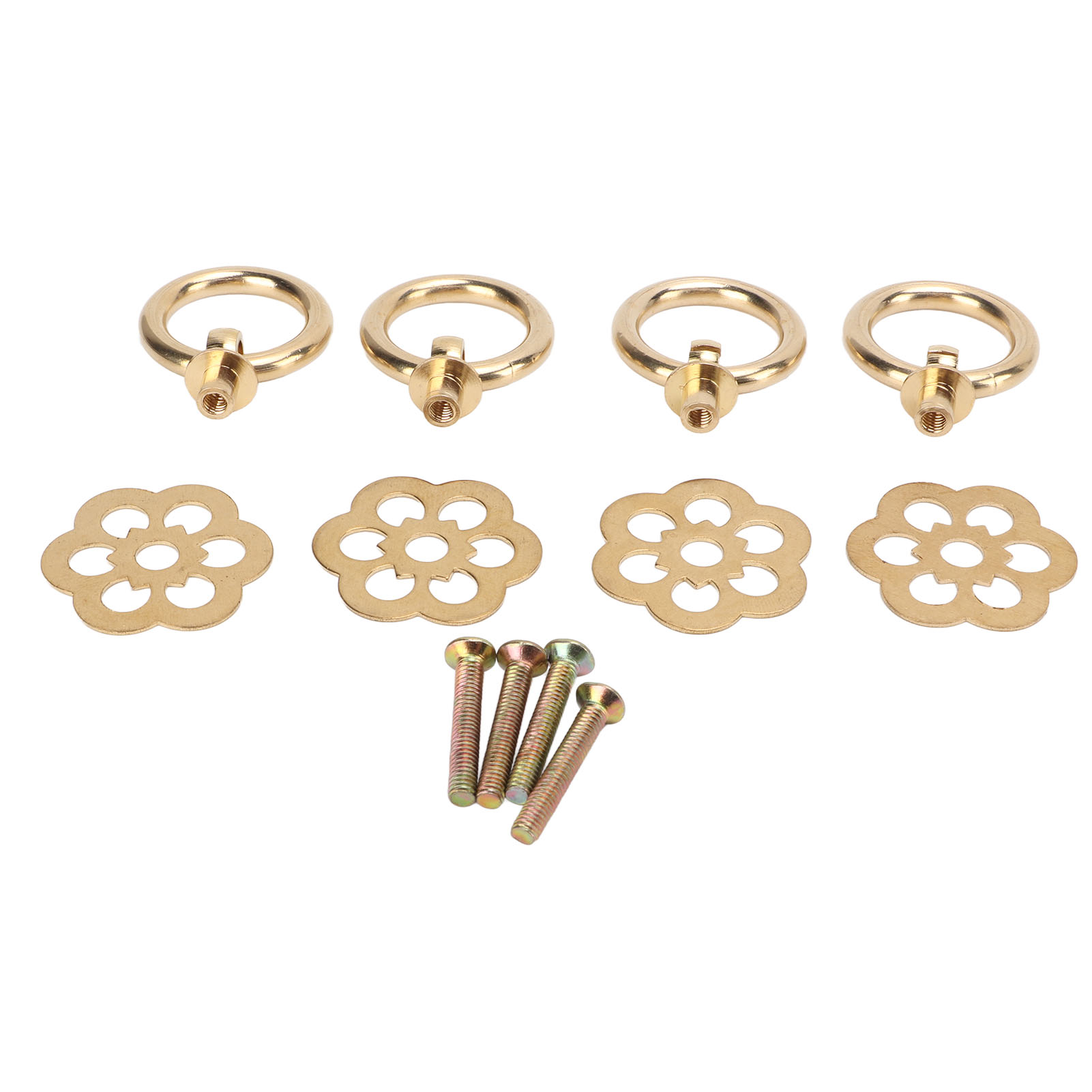 Set Mit 4 Antiken Möbelgriffen Im Eleganten Vintage-stil, Bronze, 6 Löcher, Zur Selbstmontage, Messing, Für Schmuckkästchen
