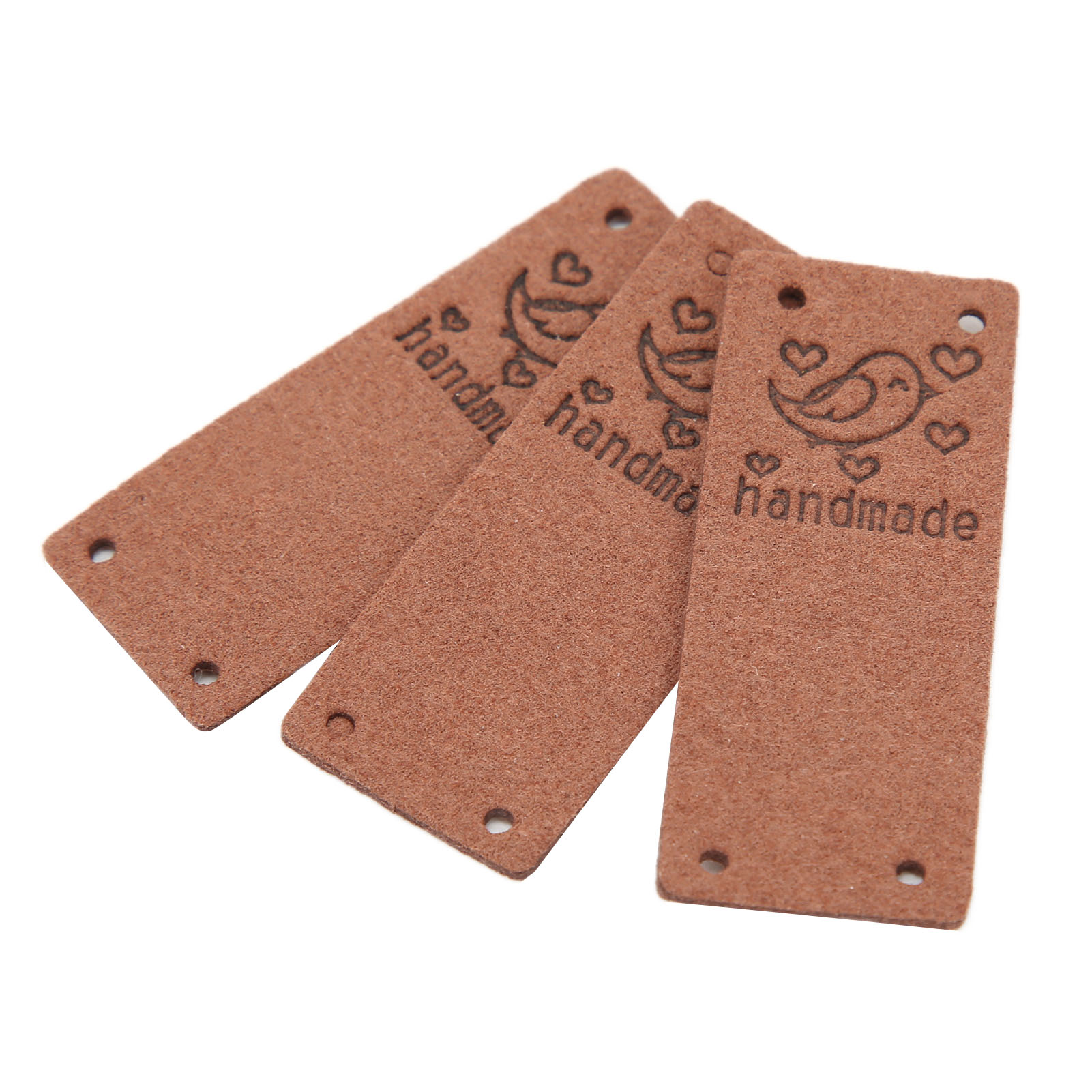 100 Vogelfarbene Anhänger Aus Pu-leder, Handgefertigt, Flexibel, 4 Löcher, Nützliche Diy-accessoires Für Geldbörsen Und Hüte (dunkelbraun)