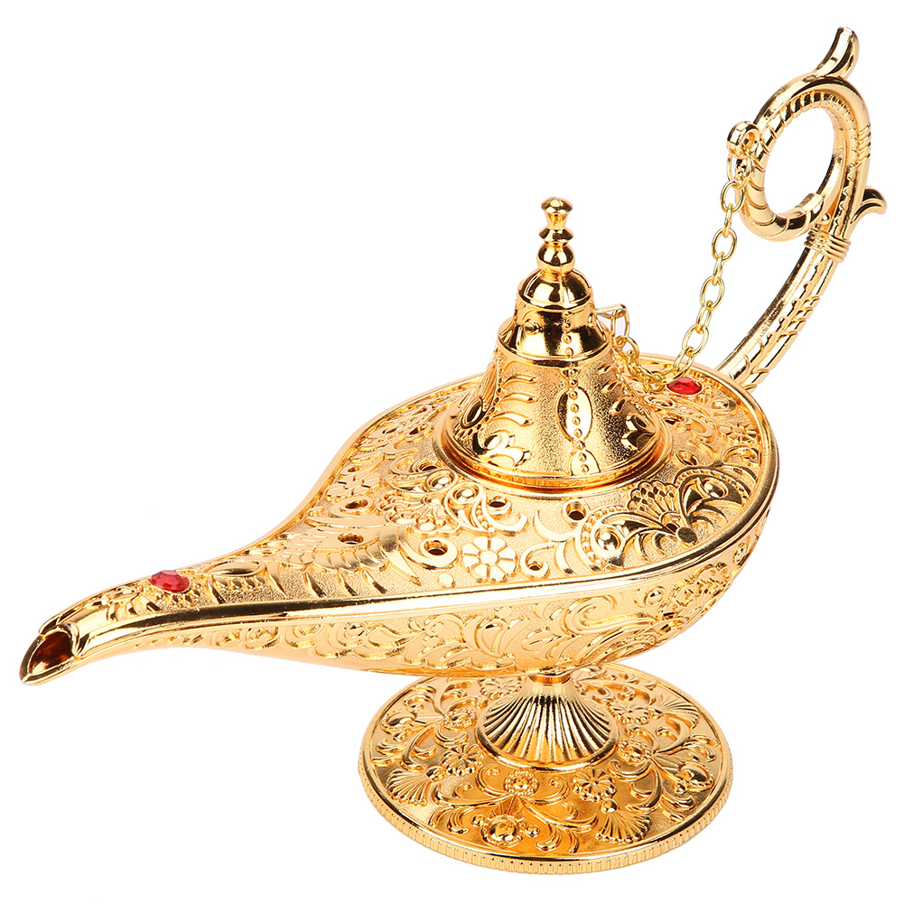 Dekorative Hohllampe Aus Geformtem Metall, Inspiriert Von Der Legende Von Aladdin, Einem Magischen Wunschtopf.