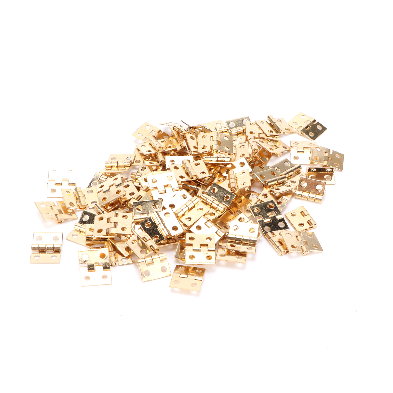Packung Mit 100 Mini-retro-metallscharnieren Inklusive Schrauben Zur Herstellung Von Schmuckkästchen (gelb).