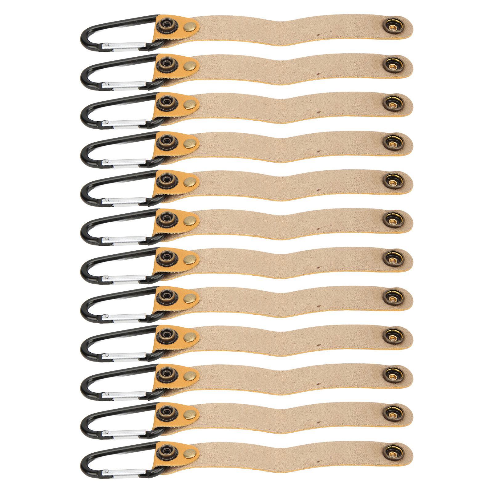Set Mit 12 Wandhaken Aus Pu-leder, Maximale Tragkraft 5 Kg, Robust Und Langlebig, Vielseitig Einsetzbar Im Schlafzimmer Oder In Der Küche. Farbe: Gelb.
