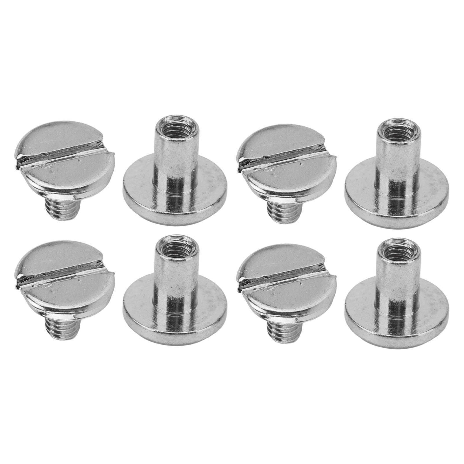 Packung Mit 120 Bindeschrauben (9 X 8 Mm), Gleichmäßige Beschichtung, Farbecht, Glatte Oberflächen, Chicago-flachkopfschrauben, Schrauben Mit Silbernem Schaft