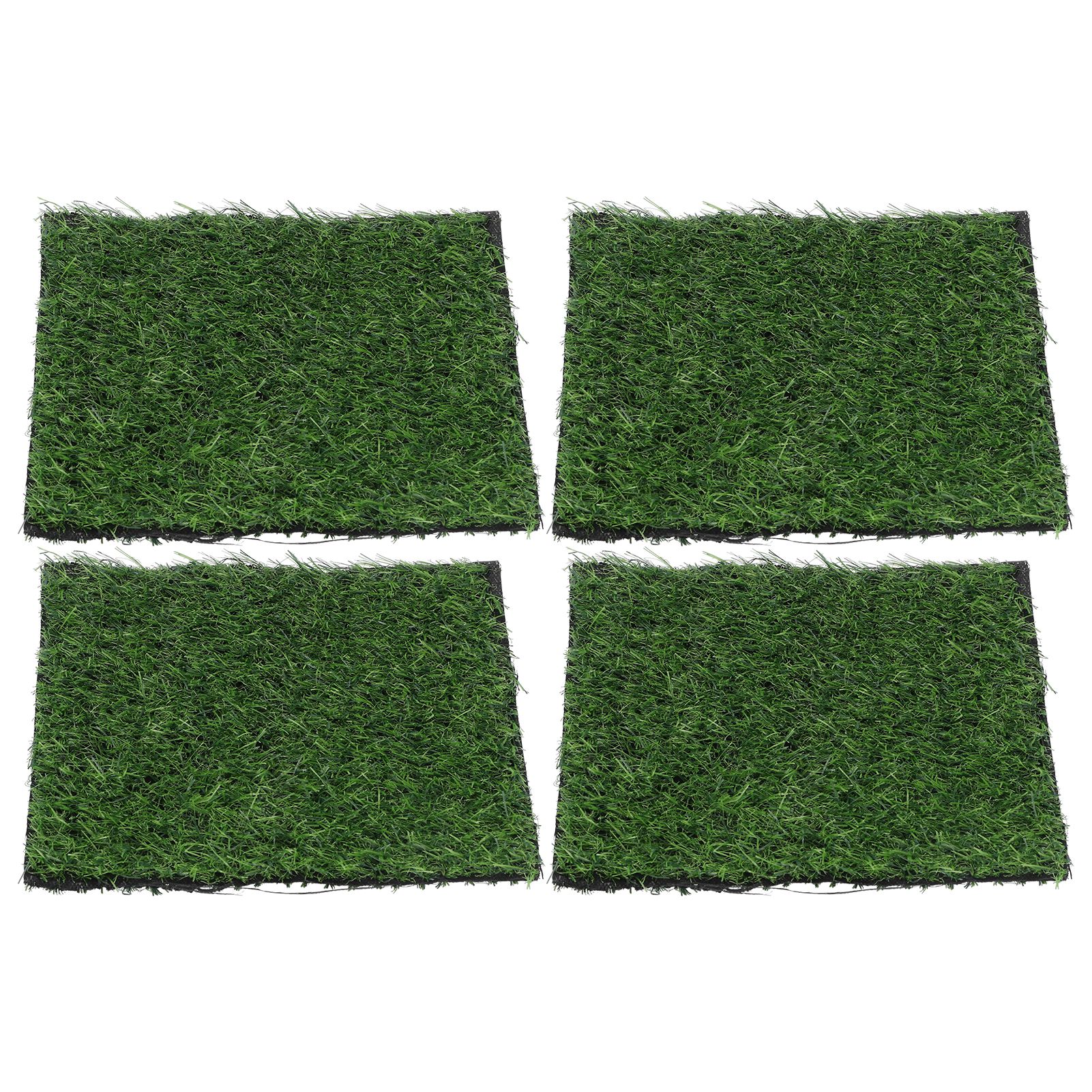 Set Mit 4 Künstlichen Pflanzen, Kunstrasen Und Einer Mini-gartenmatte Zum Selbstzusammenbauen, 25 X 25 Cm