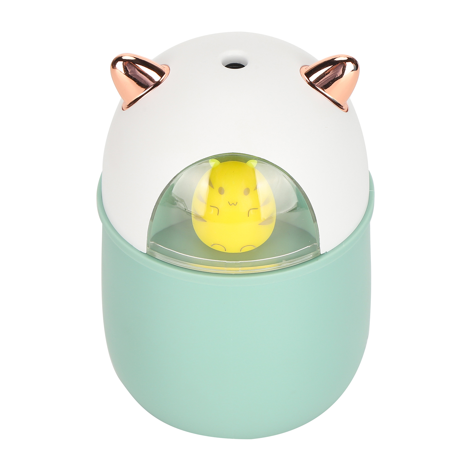 Tragbarer Usb-luftbefeuchter Für Zuhause, Niedliches Cartoon-design, Befeuchtender Nebel (grün)