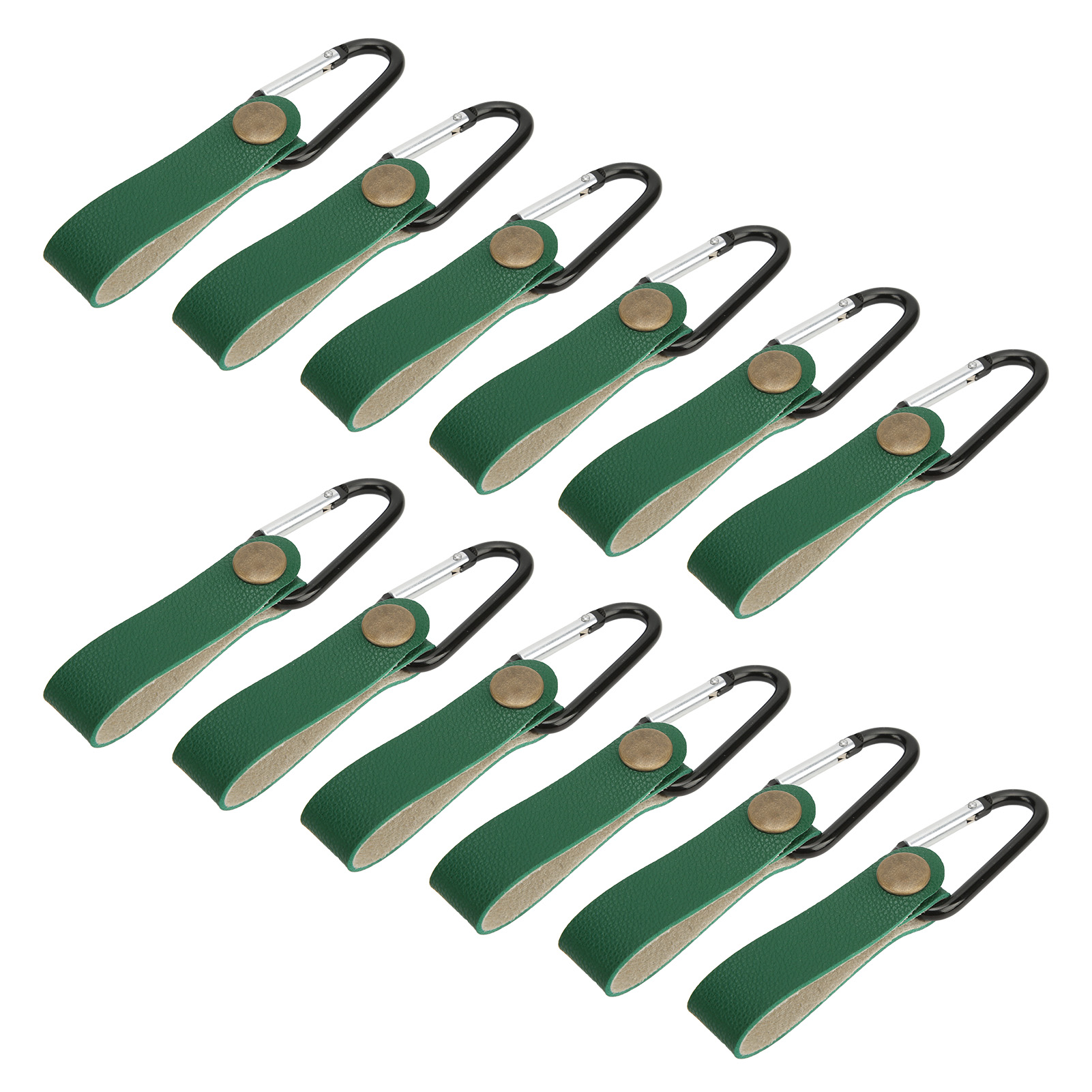 Set Mit 12 Wandhaken Aus Pu-leder, Maximale Belastbarkeit 5 Kg, Robust Und Stabil, Für Vielseitige Verwendung Im Schlafzimmer Oder In Der Küche (grün).