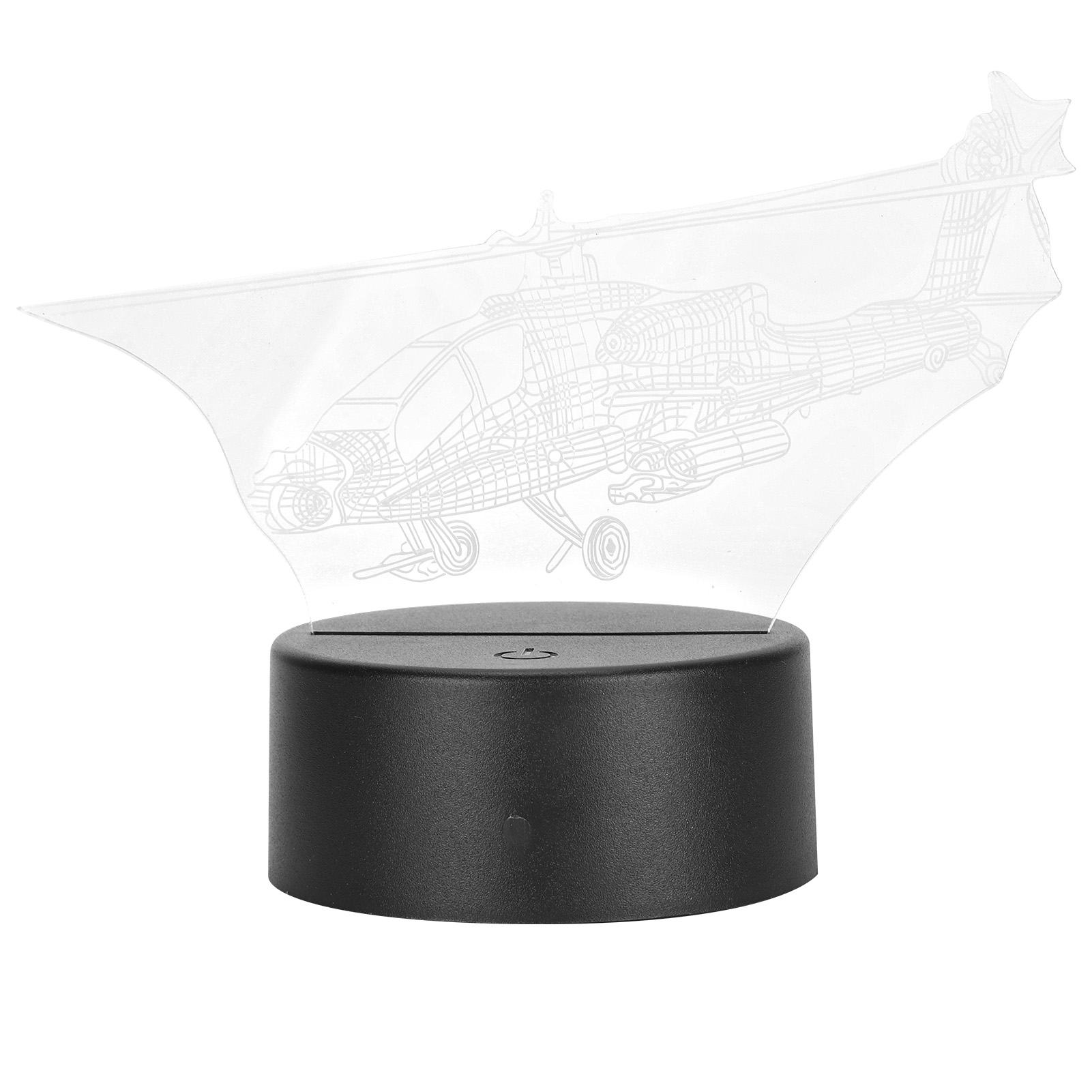 3d-acryl-hubschrauber-nachtlicht Mit Berührungsschalter, Ideal Als Schreibtischdekoration Und Geschenk.