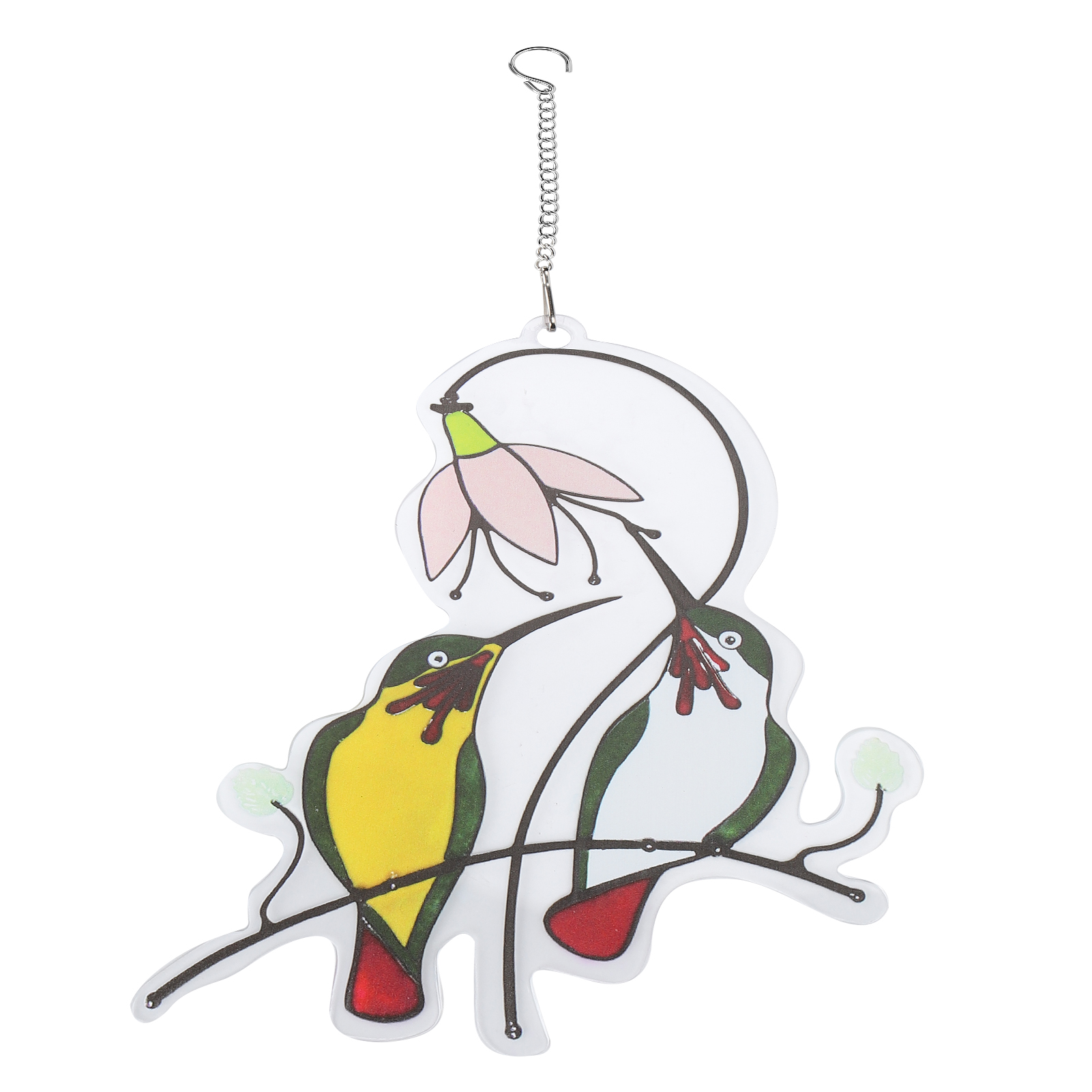 Vogelförmige Fensterdekoration, Dekorativer Anhänger, Ideales Geschenk Für Zuhause, Büro, Garten Oder Eingangsbereich. Zwei Einzigartig Geformte Blaue Vögel.