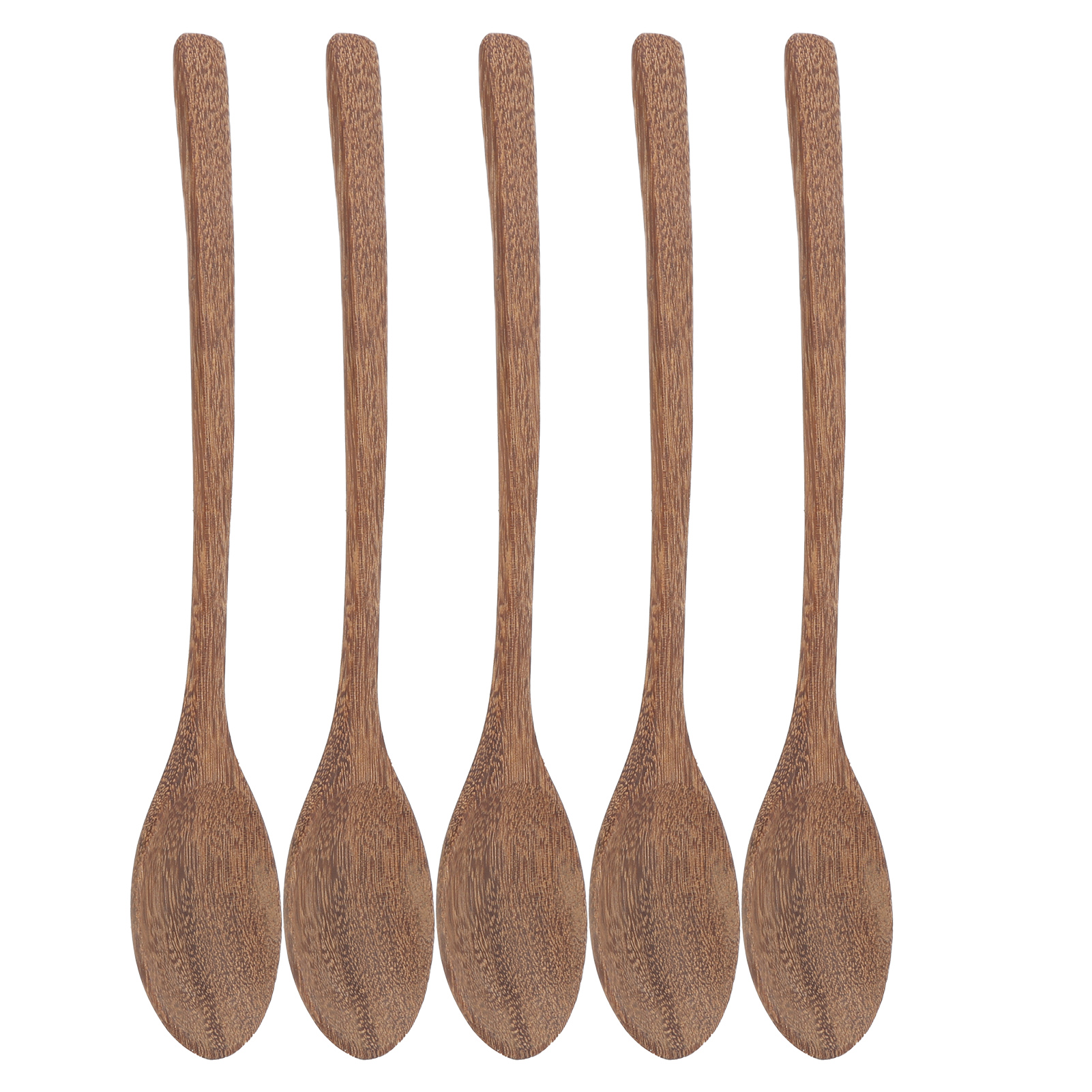 Set Mit 5 Gratfreien Holzlöffeln, Robust, Langlebig Und Hitzebeständig, Ideal Zum Verschenken Oder Für Den Hausgebrauch. Löffel Mit 23,2 Cm Langem Griff.