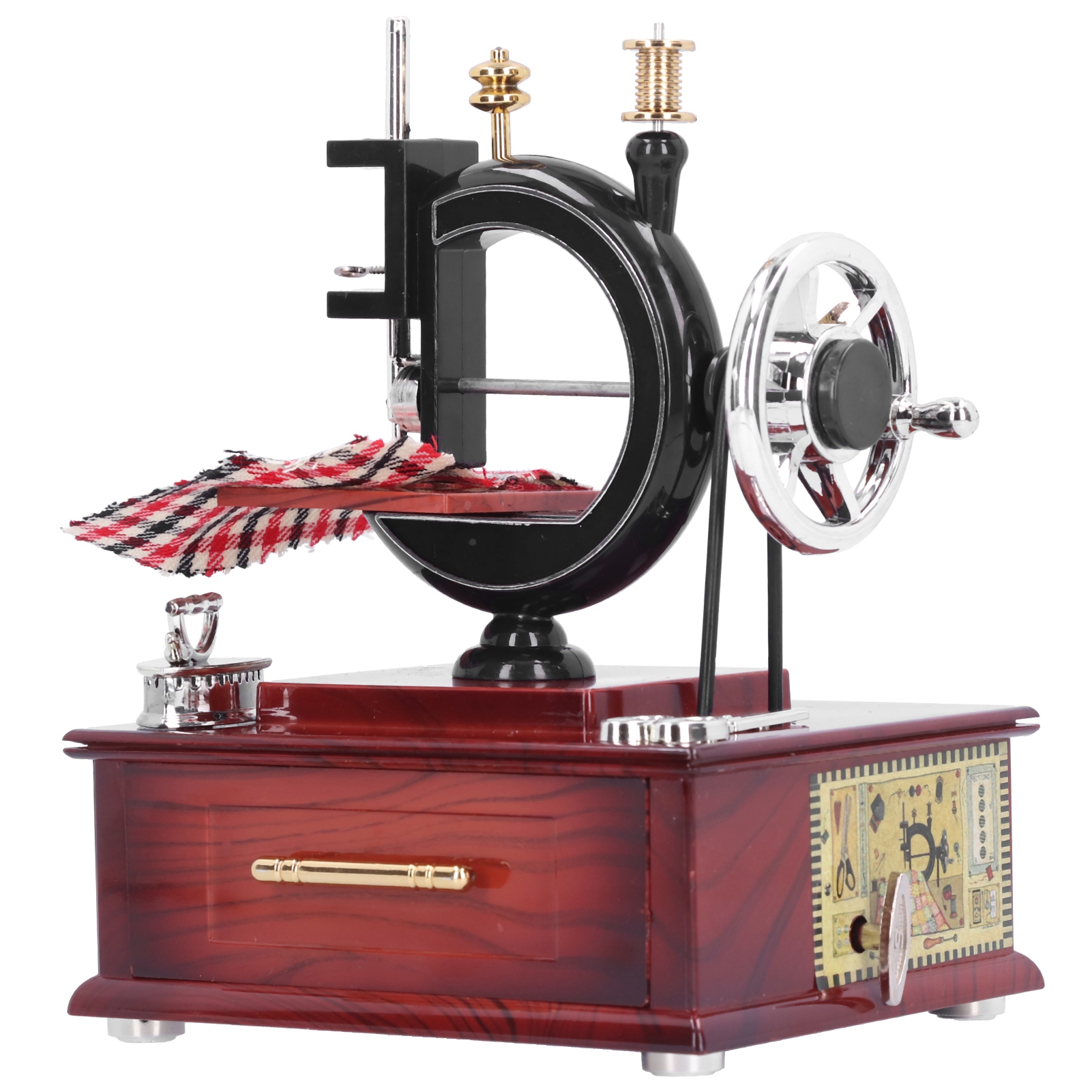 Nähmaschinen-spieluhr, Uhrwerk, Retro-stil, Tischdekoration