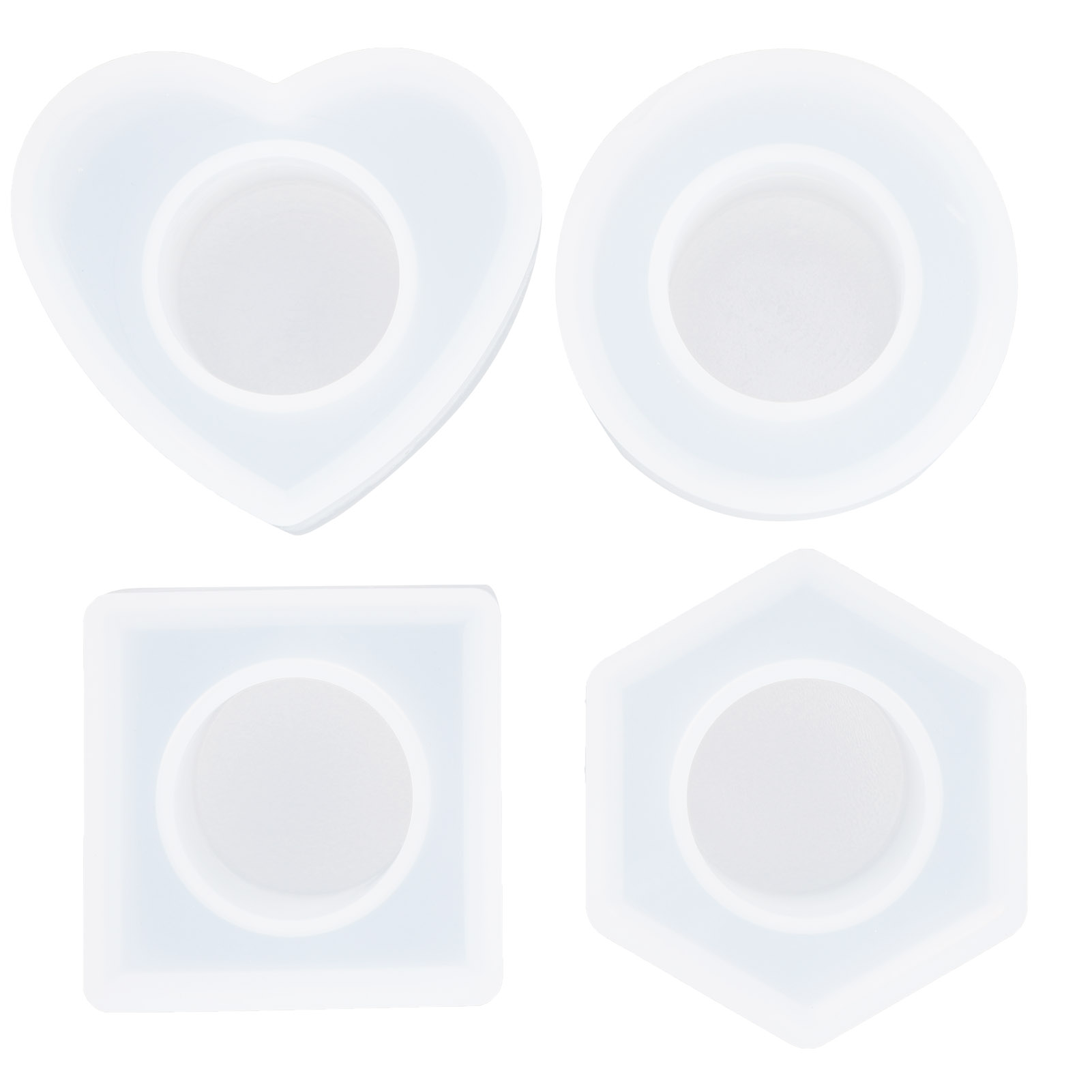 Diy-epoxid-kristall-silikonform Für Aufbewahrungsboxen, Sechseckige, Runde Und Quadratische Formen, Für Servietten Und Schleifen.