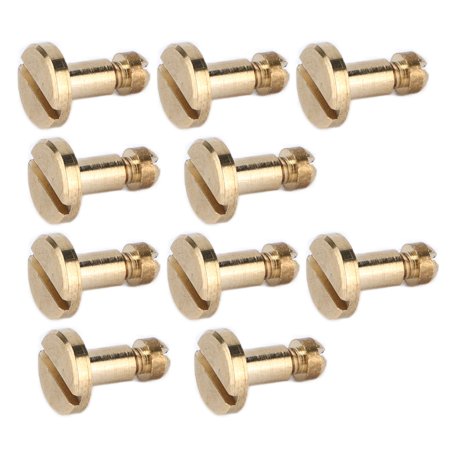 Packung Mit 10 Leicht Zu Entfernenden Und Wieder Anzubringenden Bindeschrauben, Robust, Für Lederarbeiten, 6,5 X 7 Mm