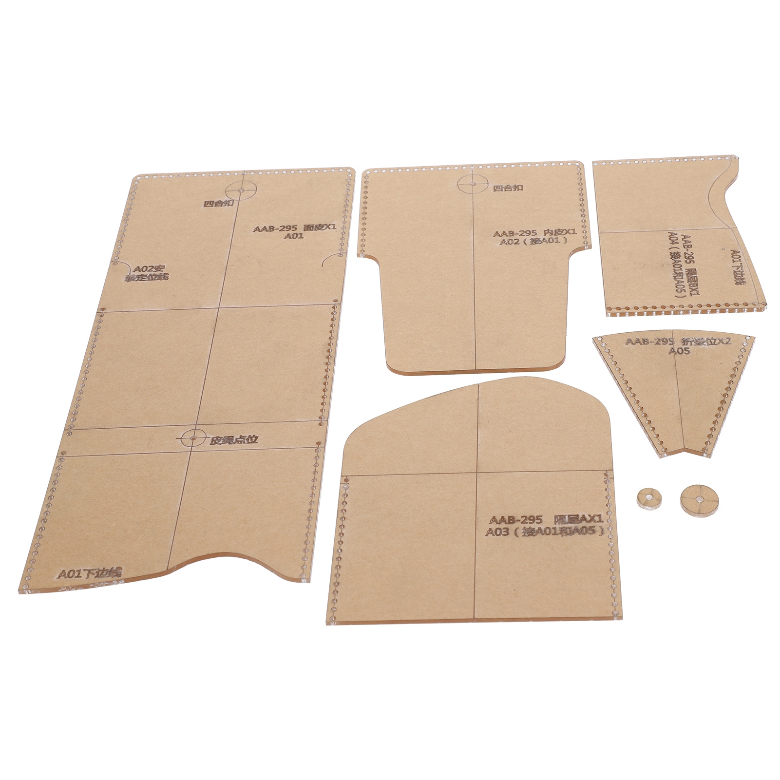 Vorlage Für Eine Kurze Acryl-geldbörse, Transparente Schablone, Diy-accessoire Aus Leder