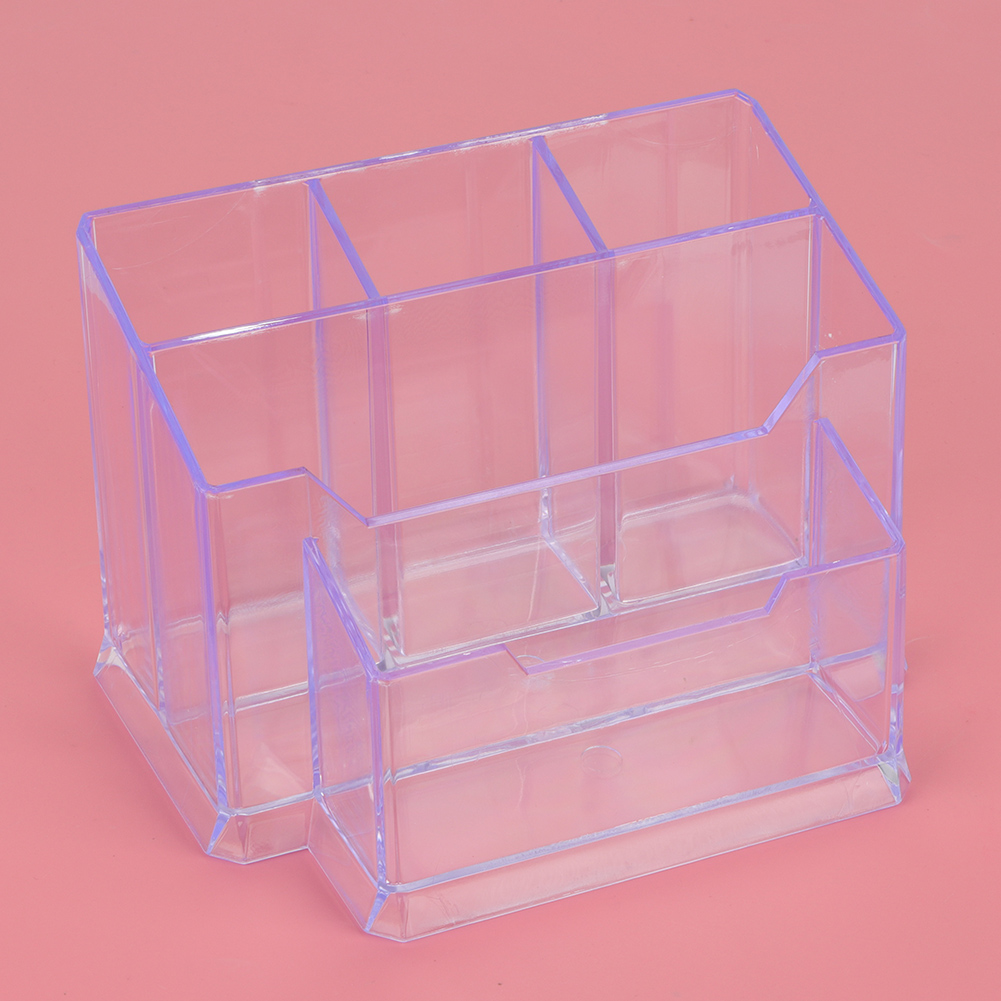 Transparenter Multifunktions-stiftehalter Mit Kartenfach, Transparent Weiß, Sehr Beliebt Als Büroaccessoire.