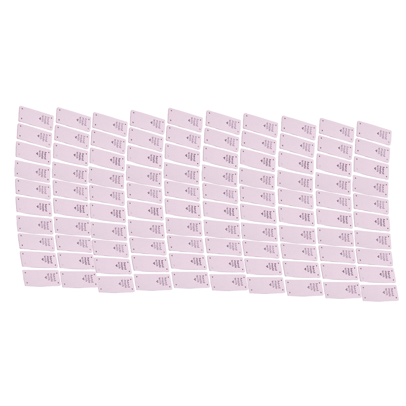 100 Handgefertigte Etiketten Aus Strapazierfähiger Mikrofaser, Klarer Druck, Glatt Und Leicht Anzunähen.