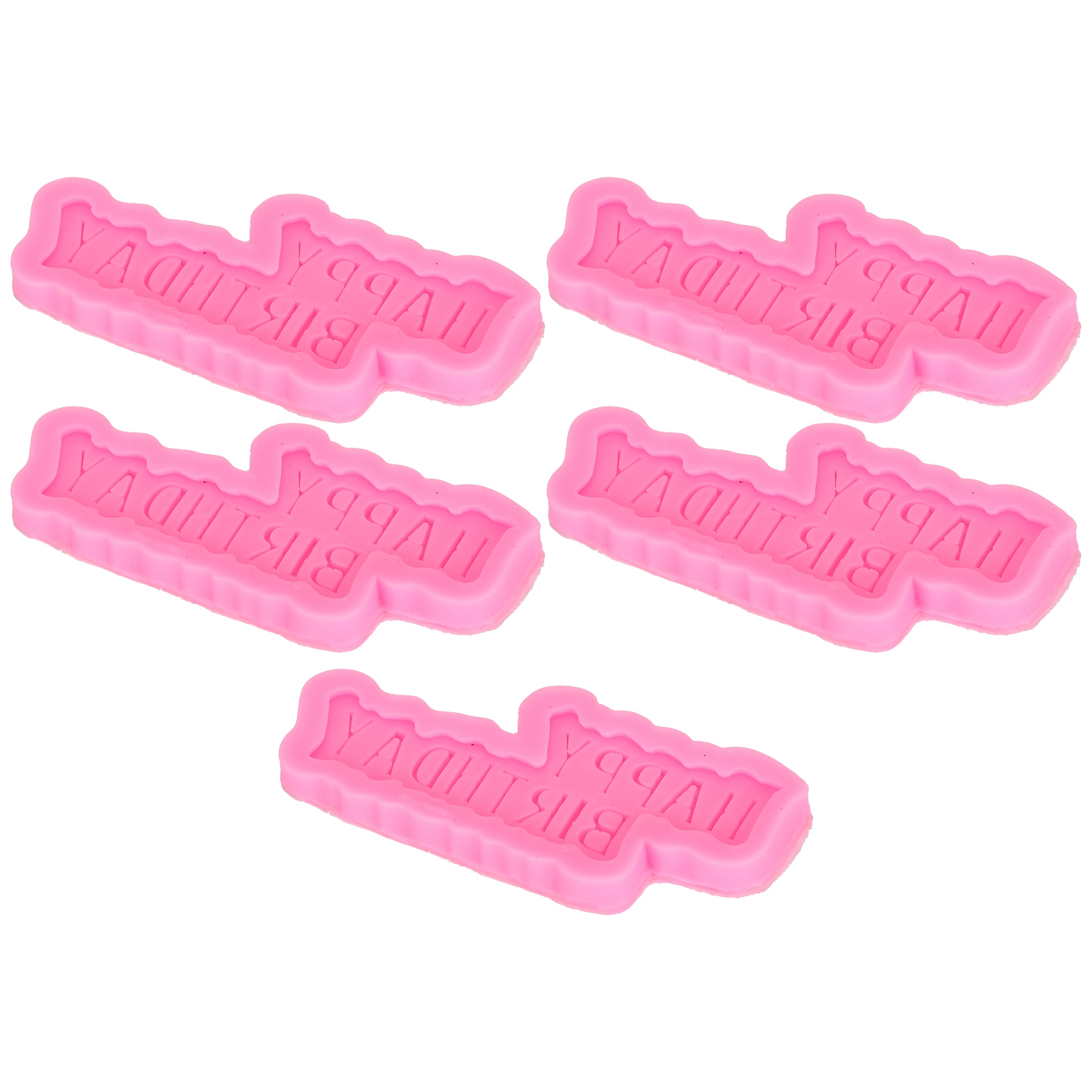 Set Mit 5 Silikon-buchstabenformen Mit Der Aufschrift „happy Birthday“ Für Cupcakes Und Fondant, Zum Dekorieren Ihrer Geburtstagstorten.