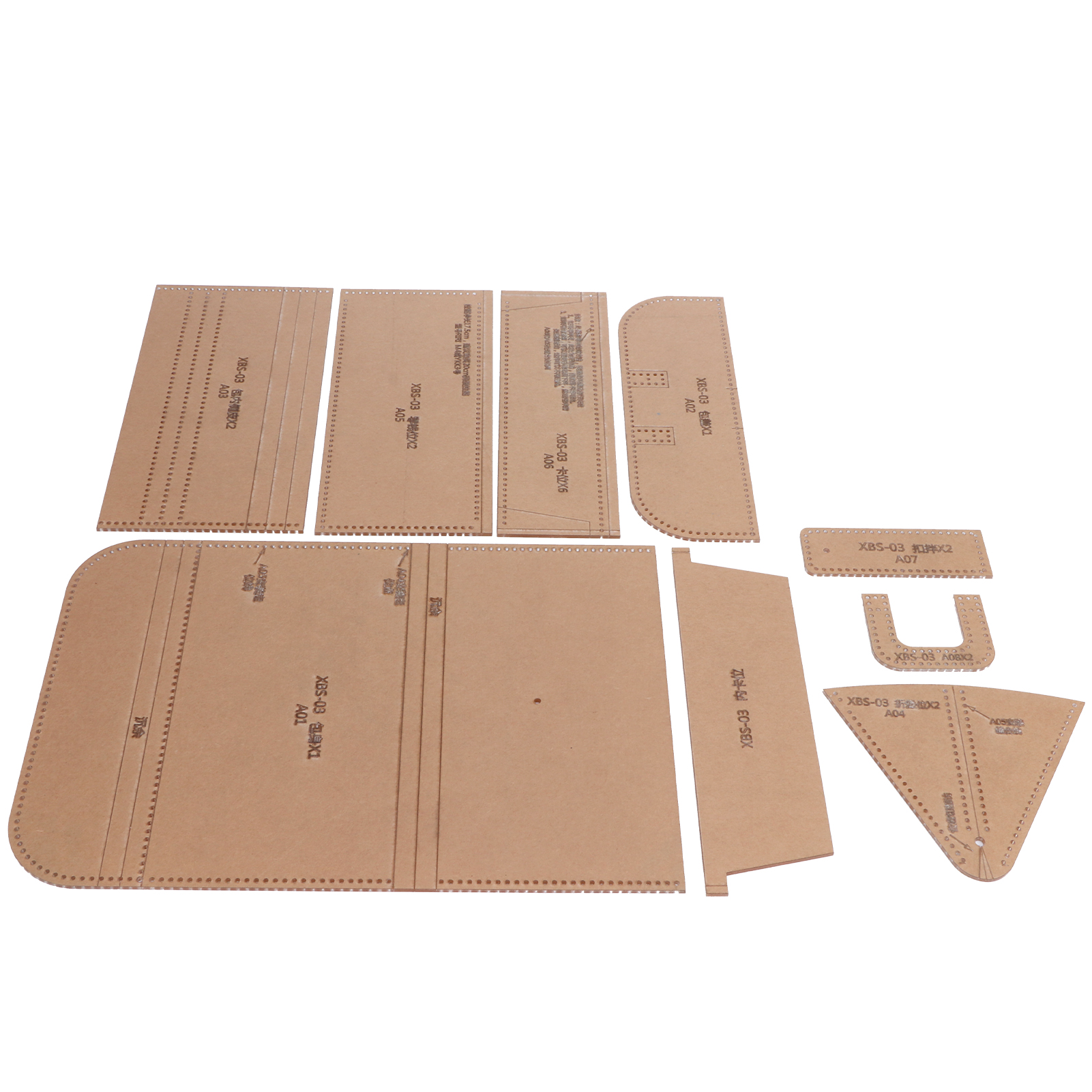 Transparente Acryl-schablonen Zur Herstellung Von Handtaschen.