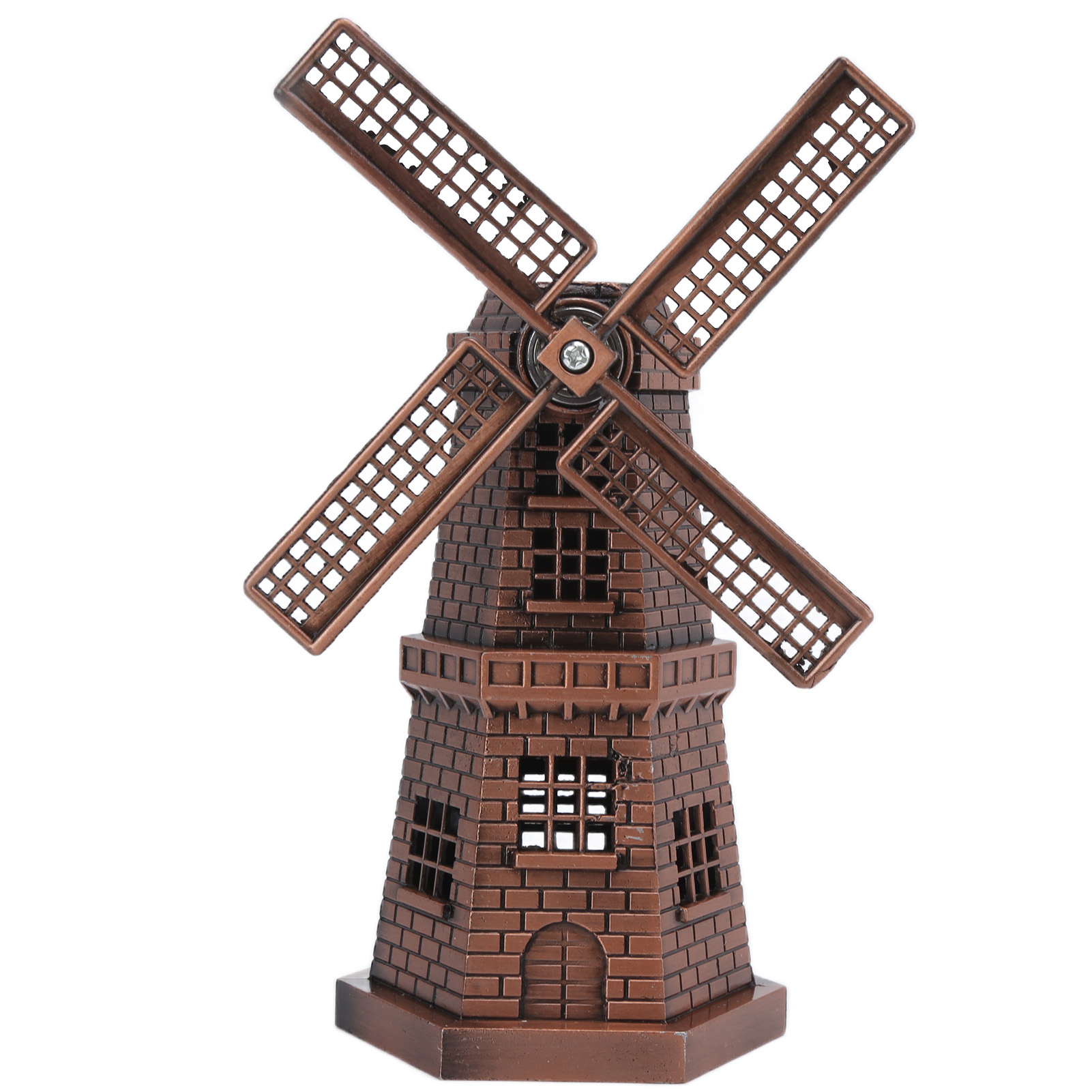 Windmühlendekoration Im Retro-stil, Handgefertigte Mini-ornamente Aus Roter Bronze Für Bar/restaurant