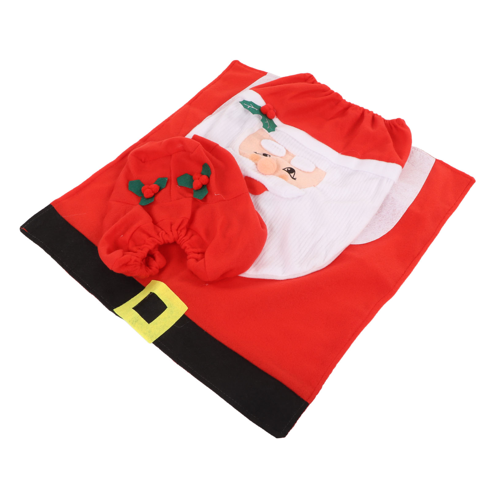 3-teiliges Set Mit Weihnachtsmann-toilettensitzbezügen, -matte Und -spülkastendeckel, 3d-weihnachtsmann-badezimmerdekoration Für Weihnachten