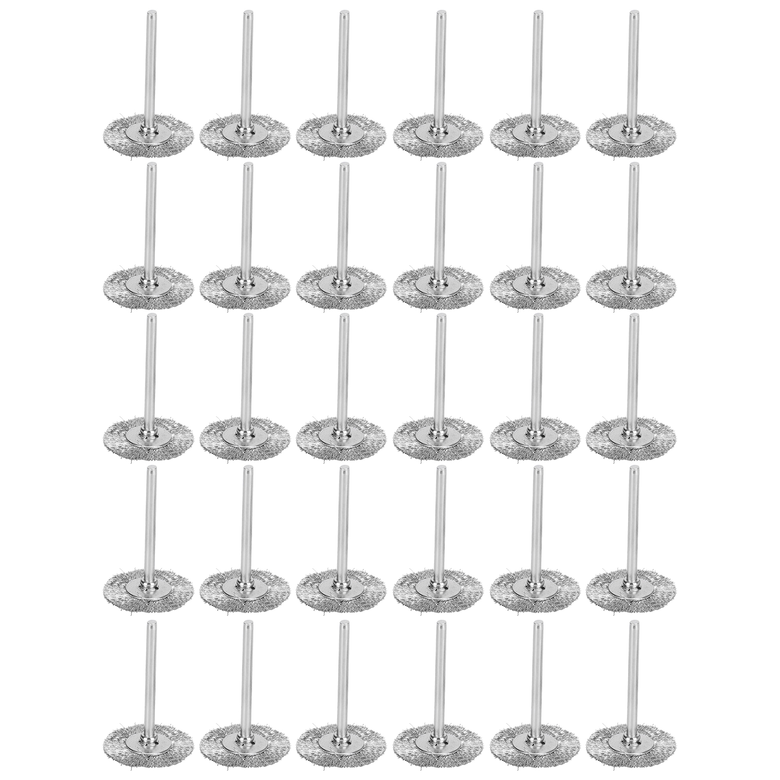 Set Aus 30 Mini-flachbürsten Aus Stahldraht Zum Polieren Von Holz, Entfernen Von Rost, Korrosion Und Farbe.