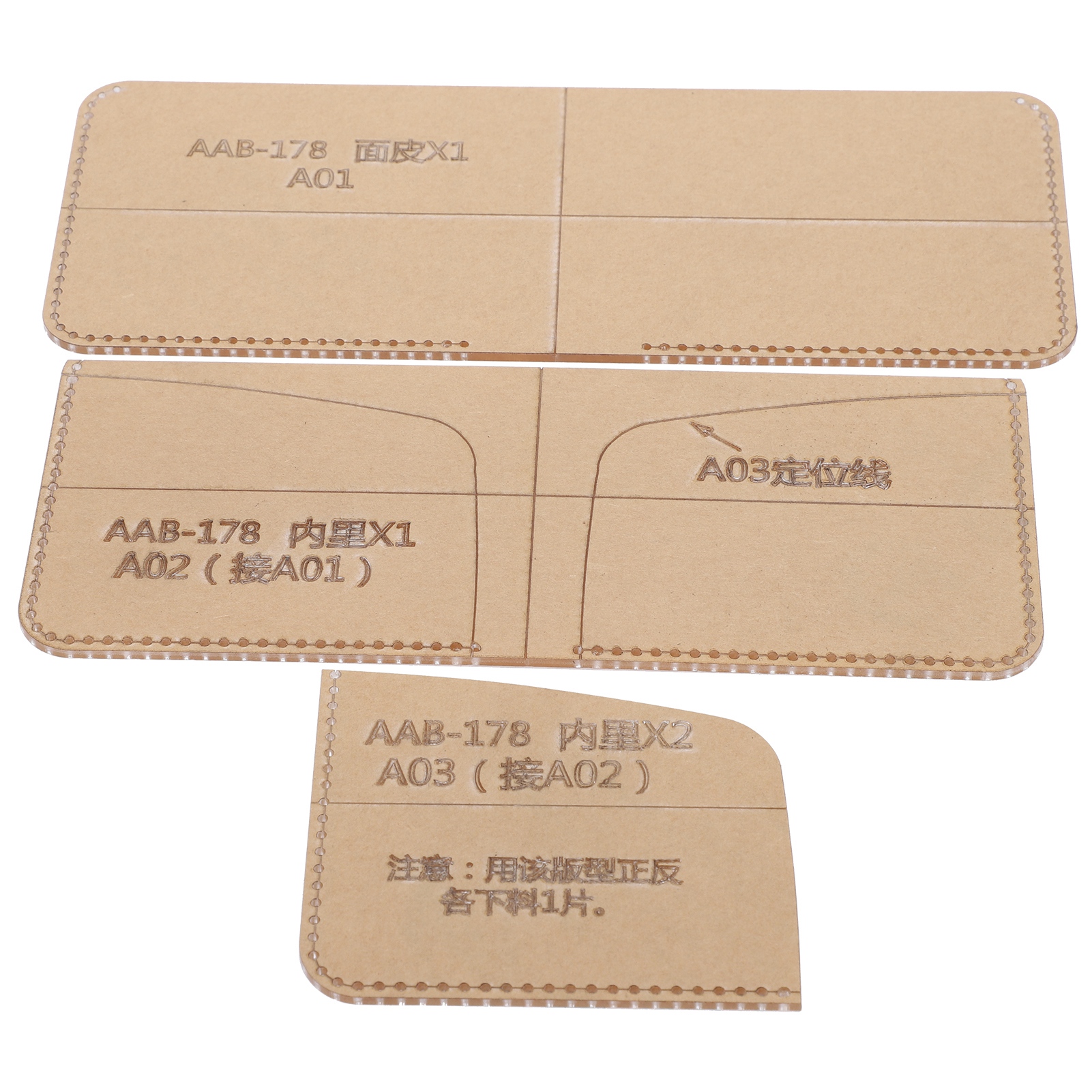 Acryl-schablone Für Eine Kleine Geldbörse, Diy-handtaschenmuster, Schablone, Handgefertigtes Lederbearbeitungswerkzeug