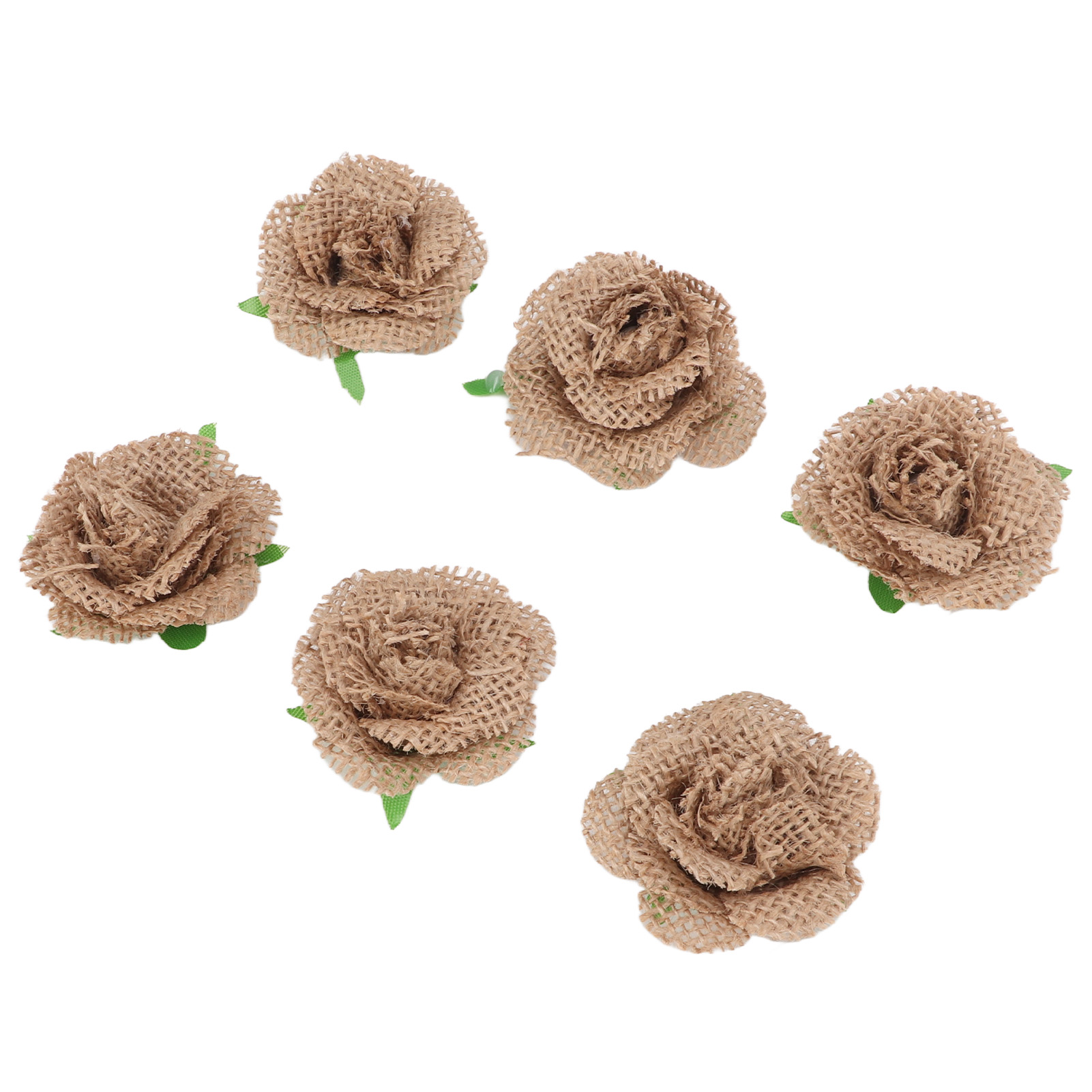 Set Mit 6 Künstlichen Rosen In Jute, Herrlicher 3d-effekt, Zur Dekoration Von Hochzeiten Und Partys.
