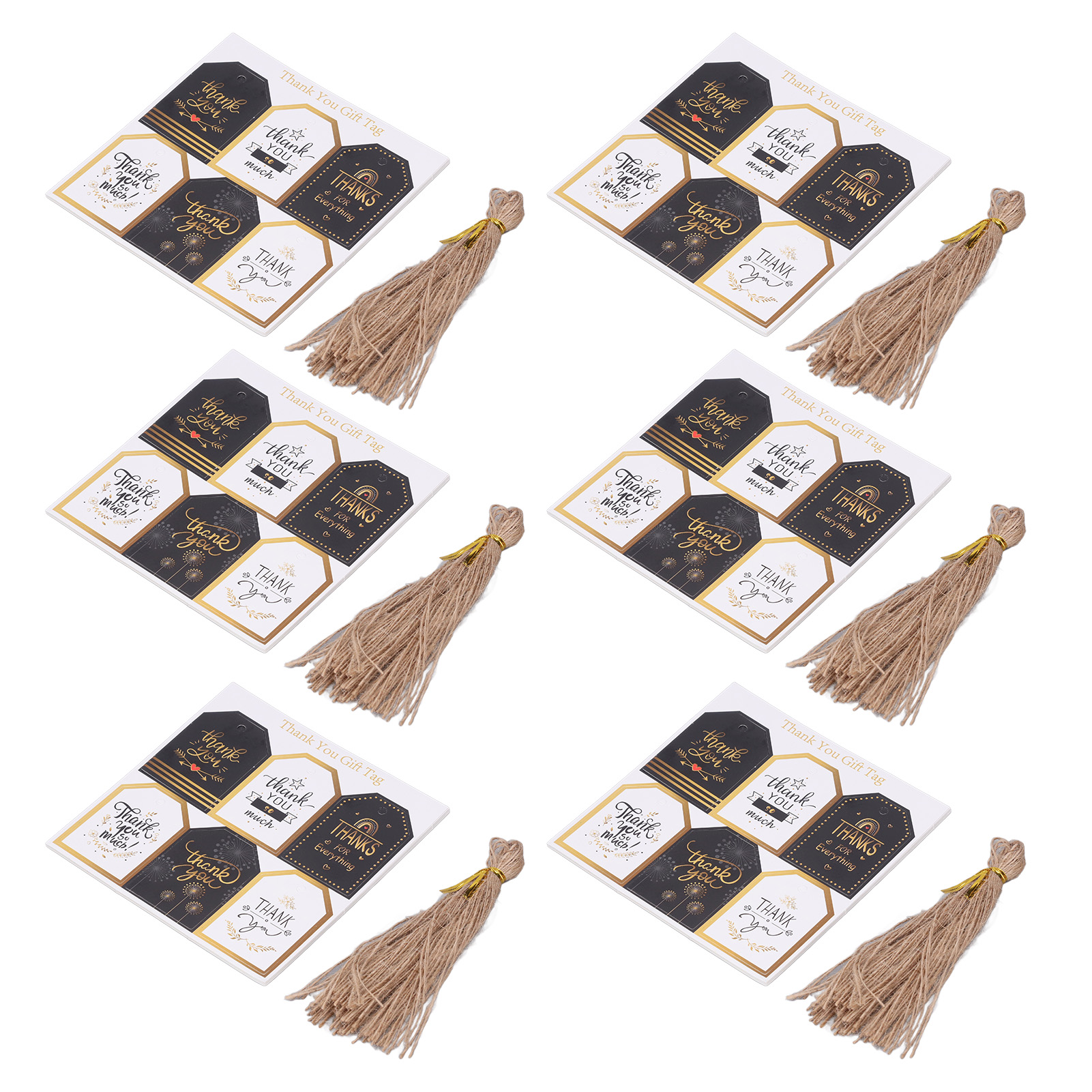 144 Geschenkanhänger Mit Dankeschön-motiv, Dick, Geruchlos Und Strapazierfähig, Mit Hanfkordel.